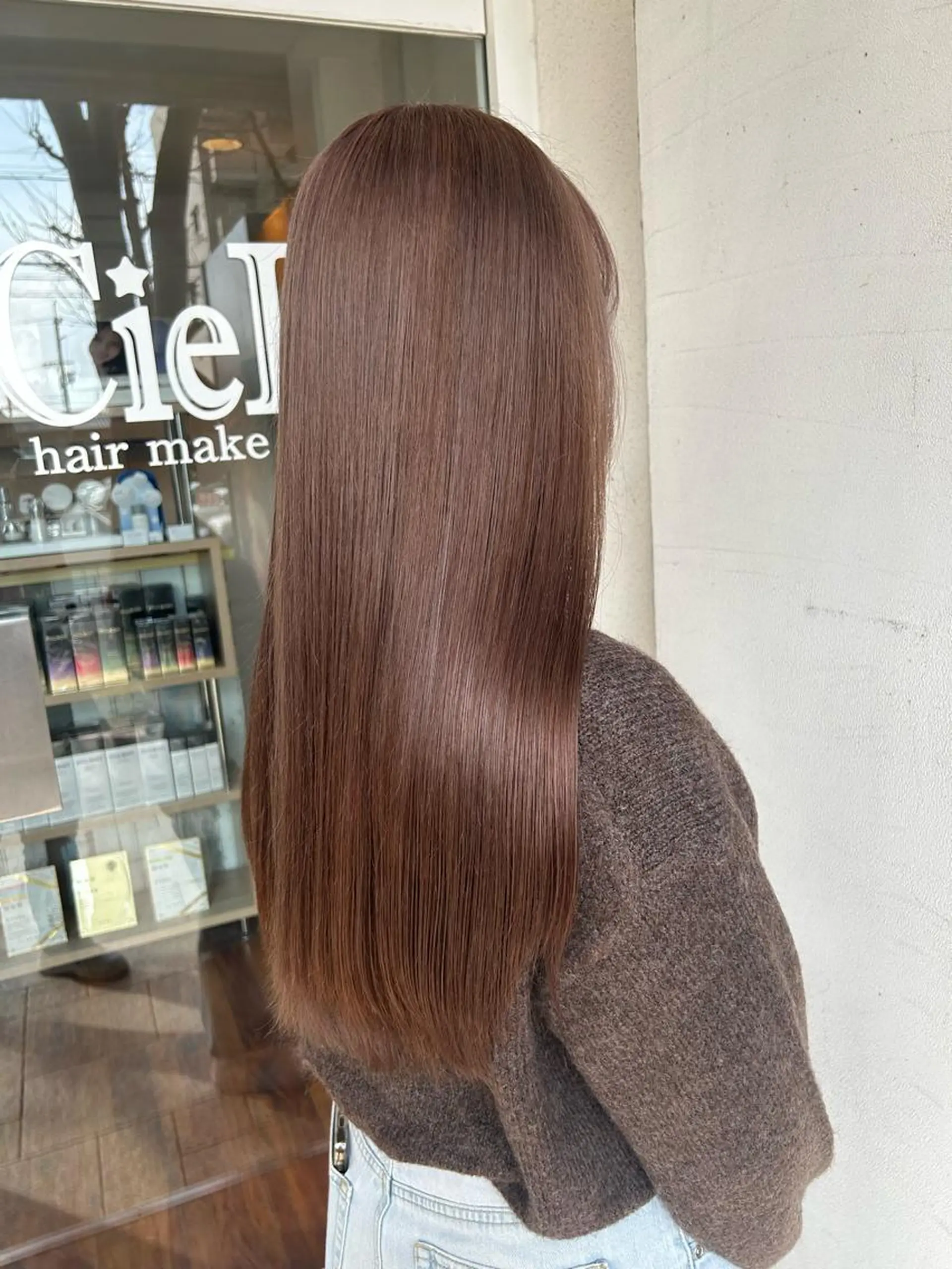 ロング カラー ベージュカラー 髪質改善/透明感 カラー/西川奈穂のヘアスタイル