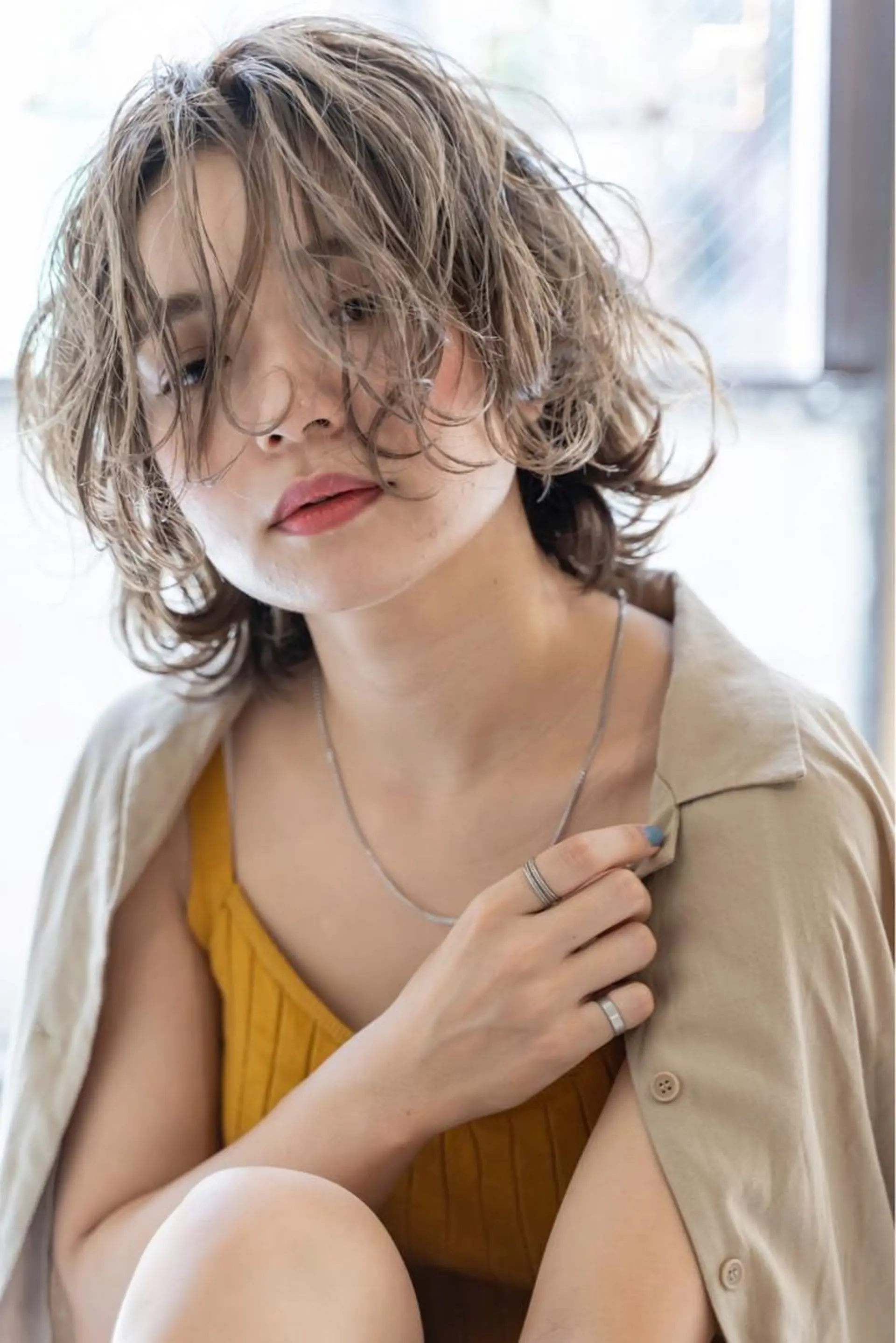 ミディアム ダブルカラー🤍 髪質改善／原島のヘアスタイル