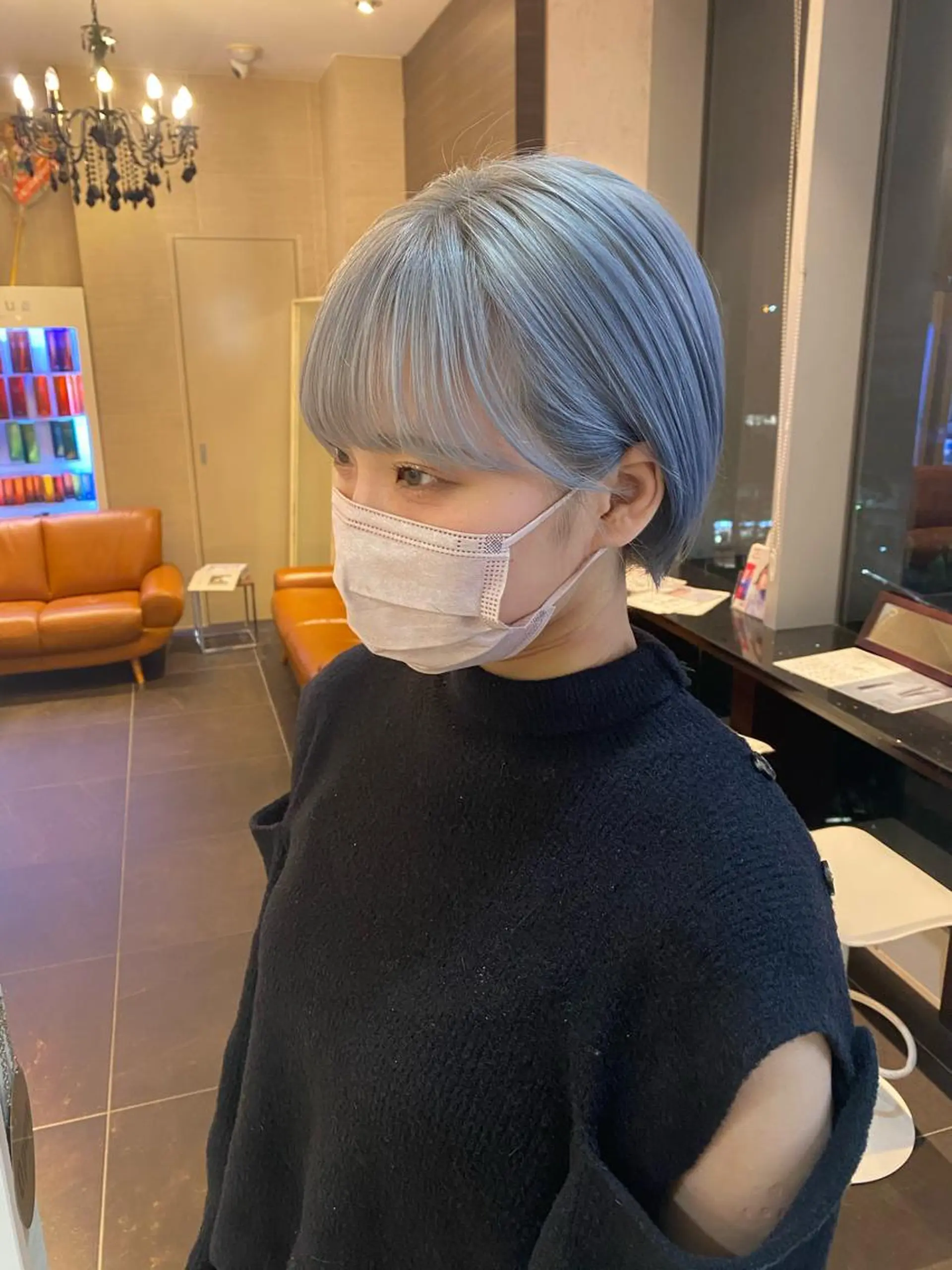 ショート 福岡縮毛矯正✨️ ストレート 向井和輝のヘアスタイル