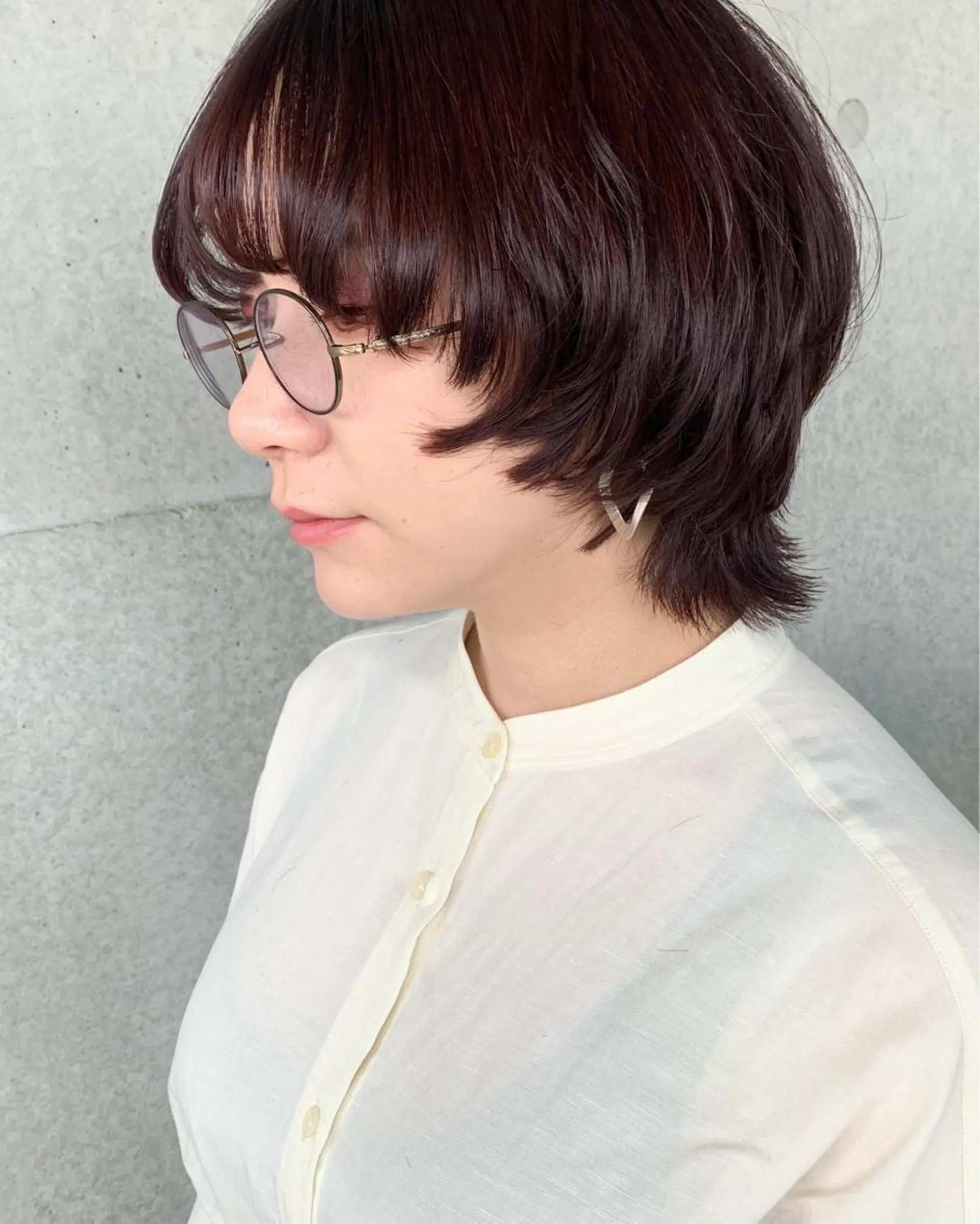 ショート カラー ブラウンカラー カシス レッドカラー レッドブラウン ショートヘア 高円寺 utuwa🌟まなみのヘアスタイル