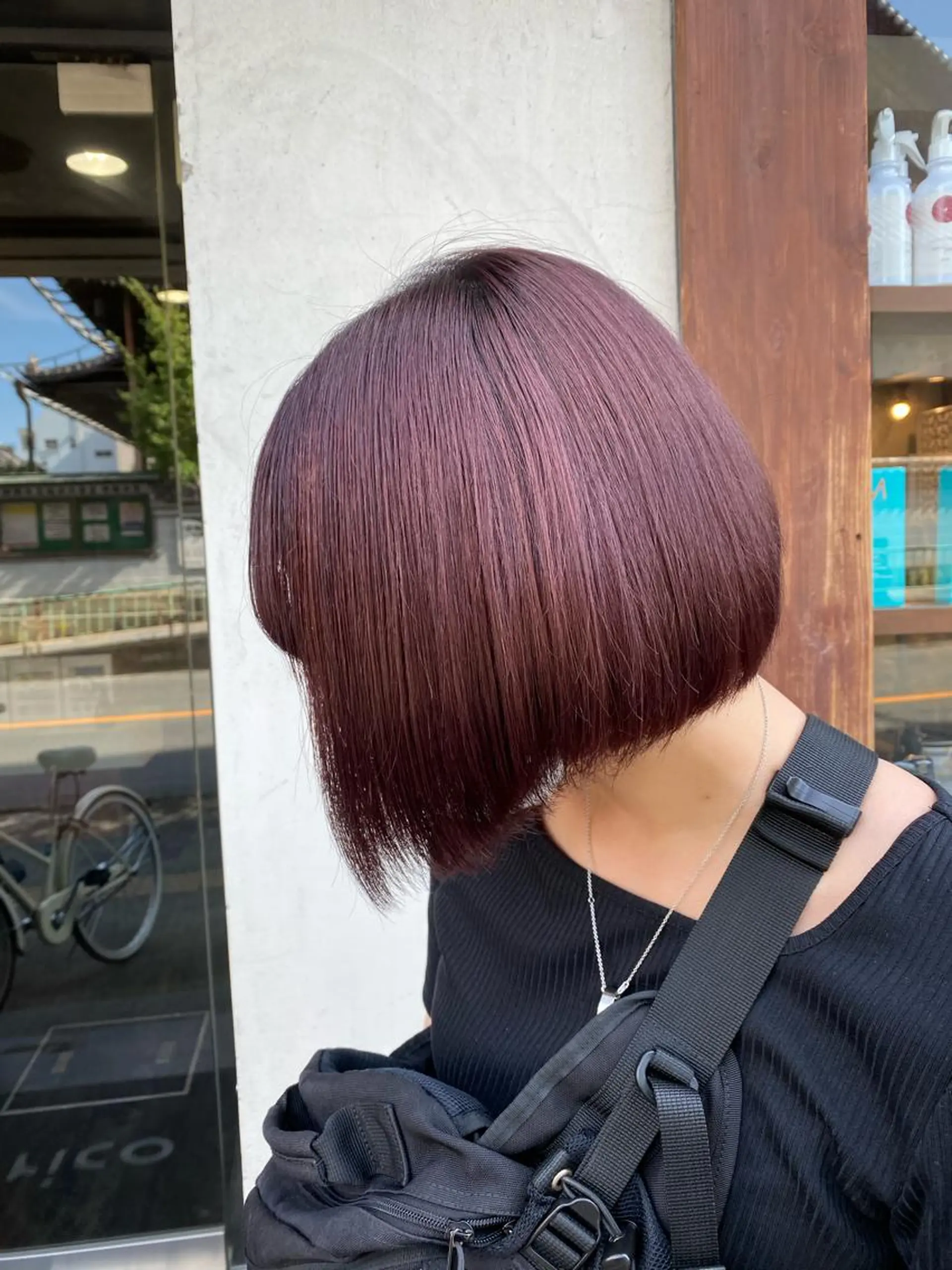 ショート カラー ブリーチ ラベンダーカラー ピンクカラー ピンクラベンダー ヘアカラー トリートメント 梅田中崎町髪質改善 /オキヒロト/エコルのヘアスタイル