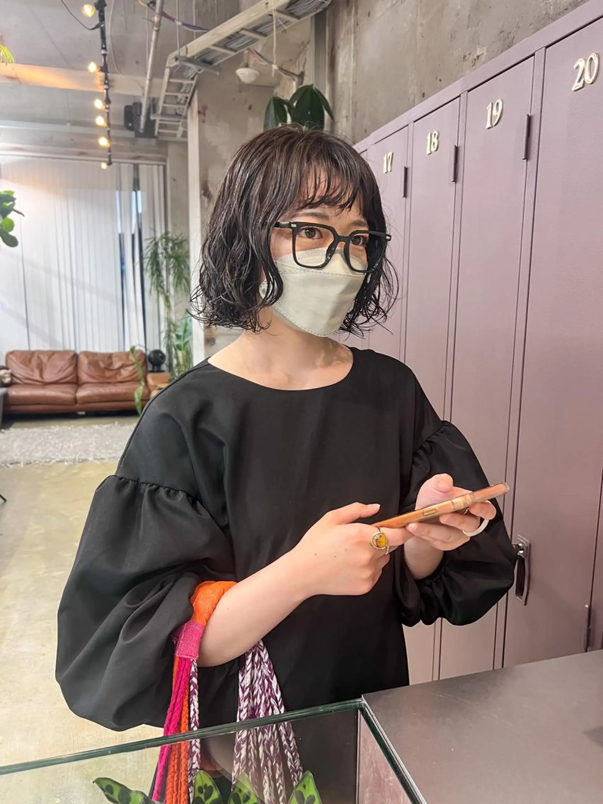 ミディアム パーマ ミディアムパーマ ニュアンスパーマ カット パーマ 水野 雪 /パーマ/暖色カラーのヘアスタイル