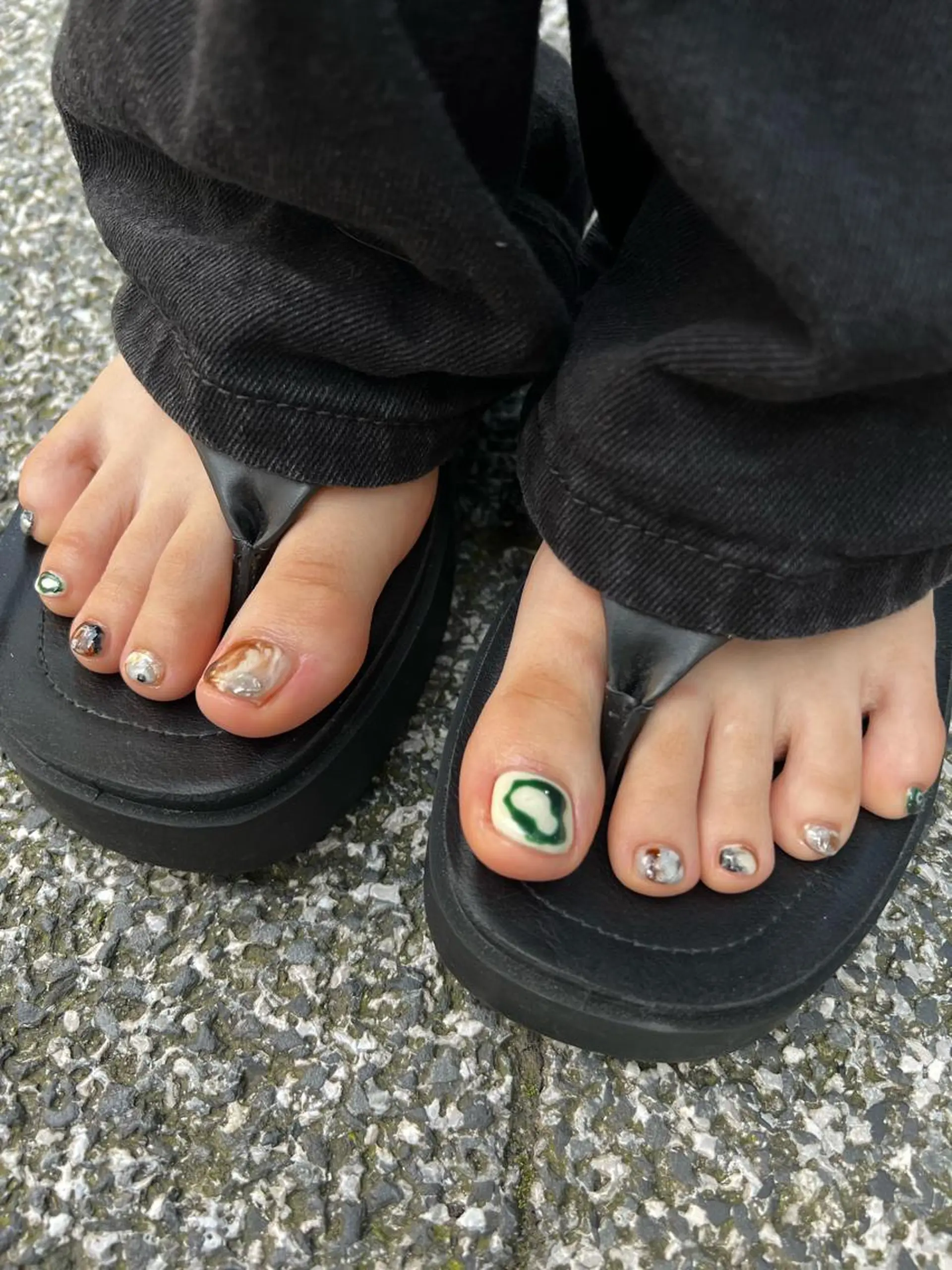 ネイル フットネイル フットネイル 【韓国ヘア・ネイル】 HINATA🍒のネイルデザイン