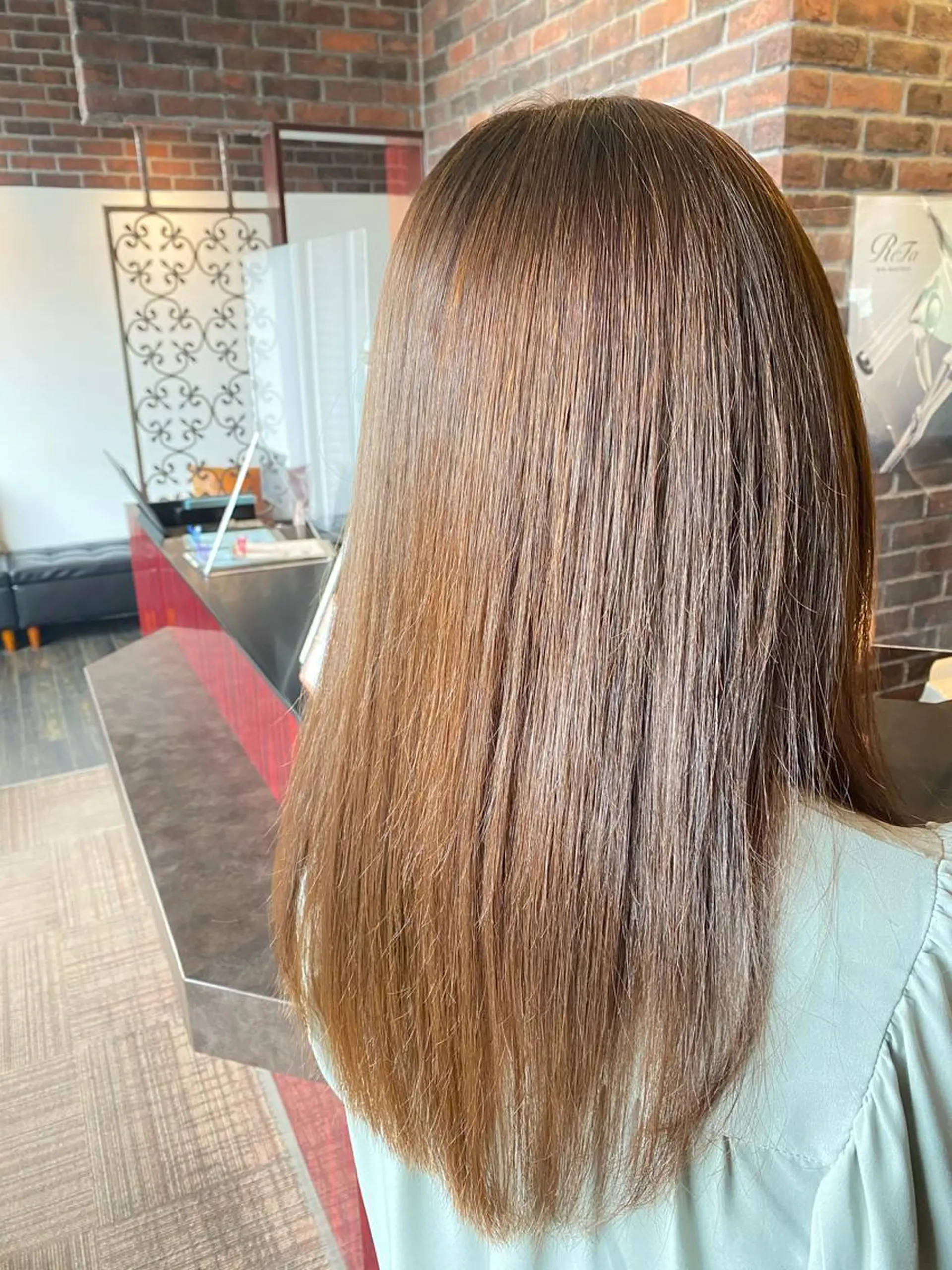 ミディアム 縮毛矯正 トリートメント シムラ カイゲンのヘアスタイル