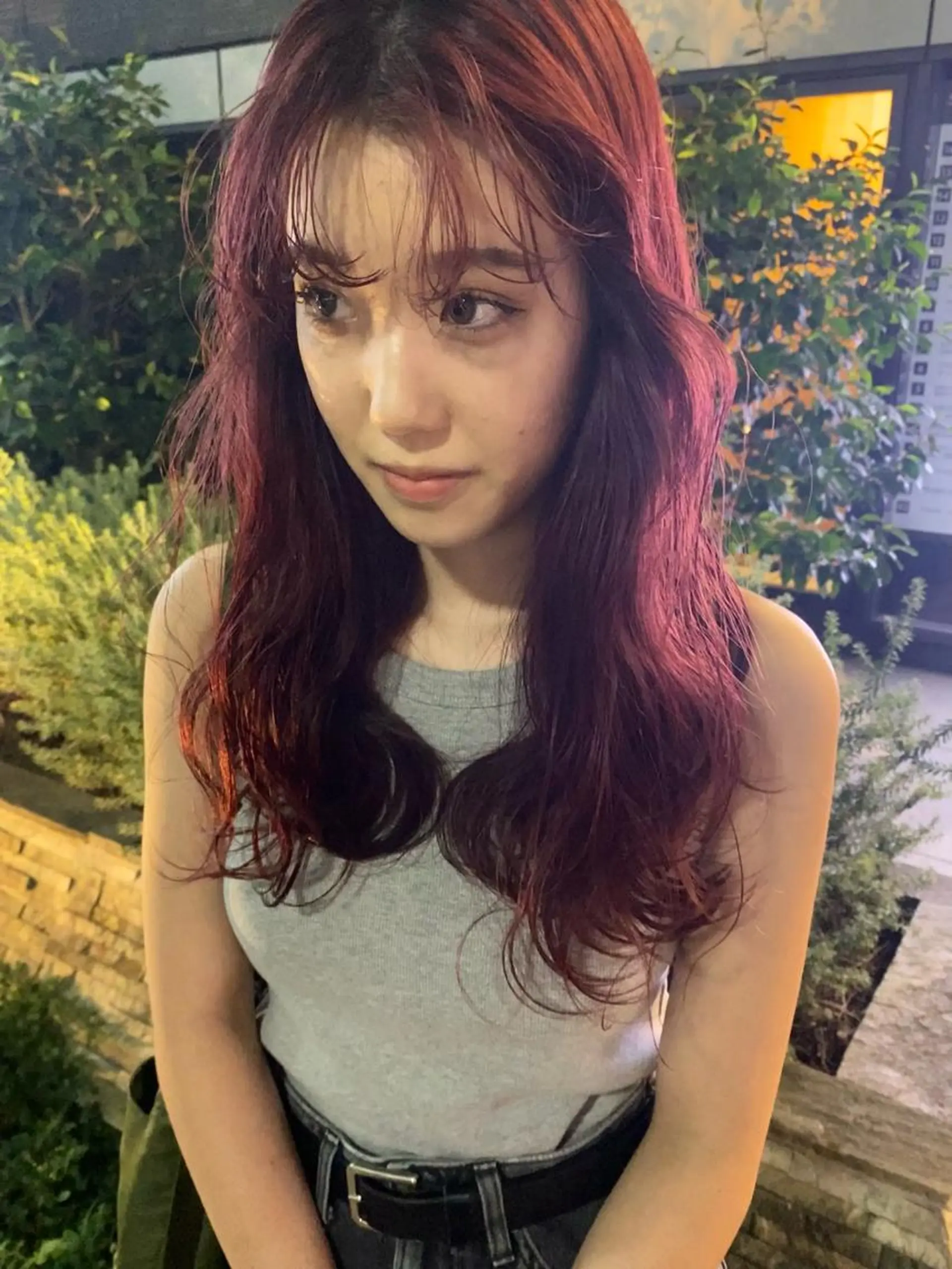 ロング デザインカラー/ボブ ブリーチカラー/ユリのヘアスタイル