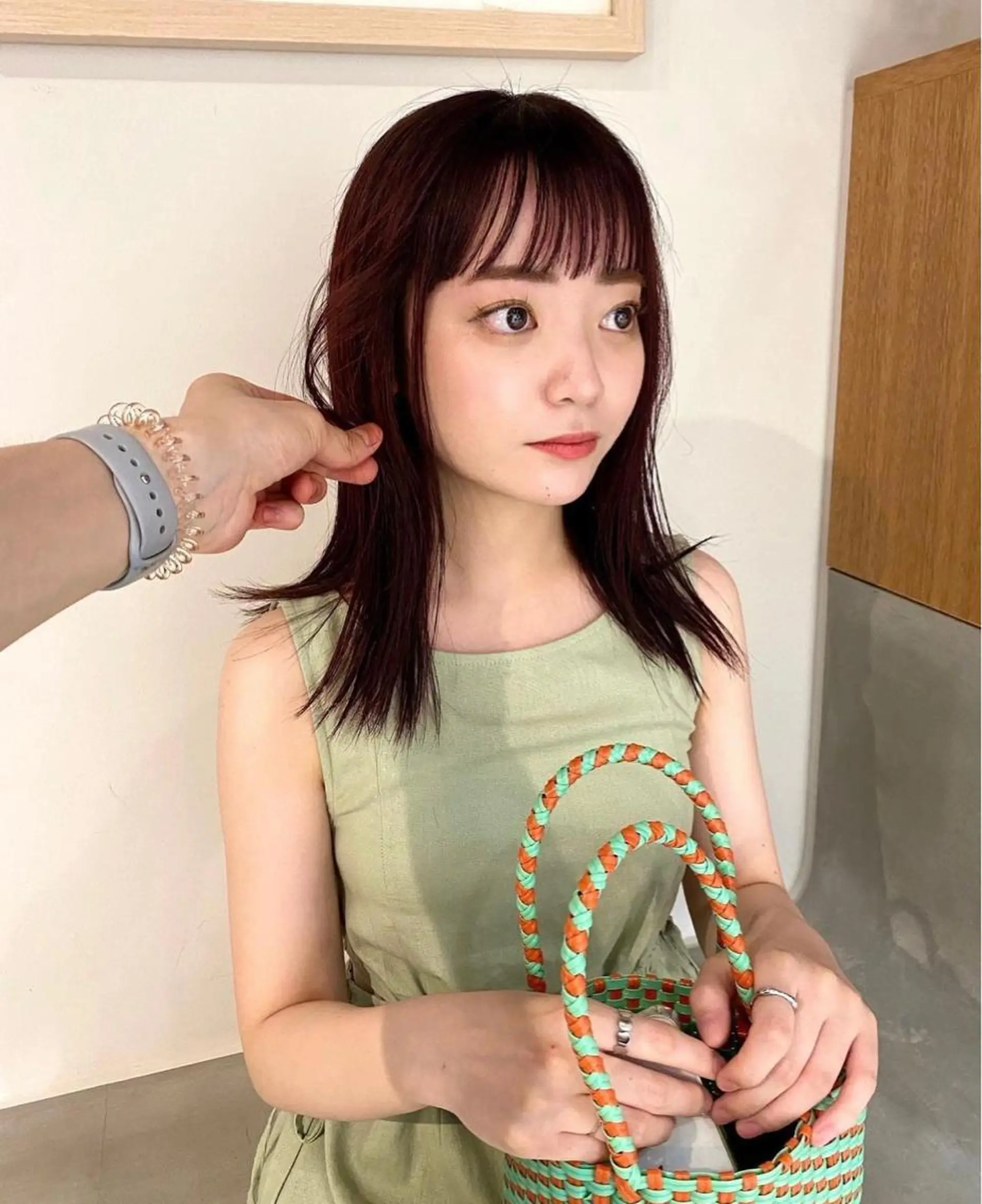 ミディアム カラー レッドカラー 丹治 一輝ボブ/ショートのヘアスタイル