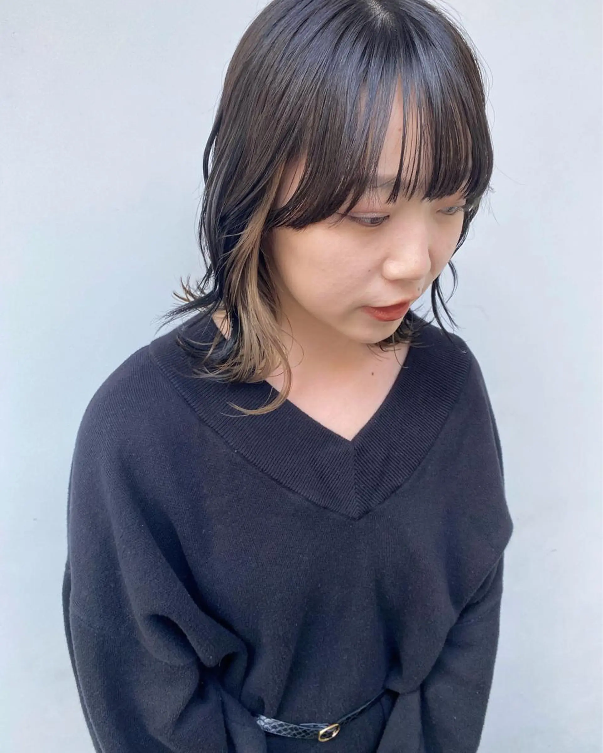 ミディアム カラー ベージュカラー ブリーチ tonari 梅田、中崎町のヘアスタイル