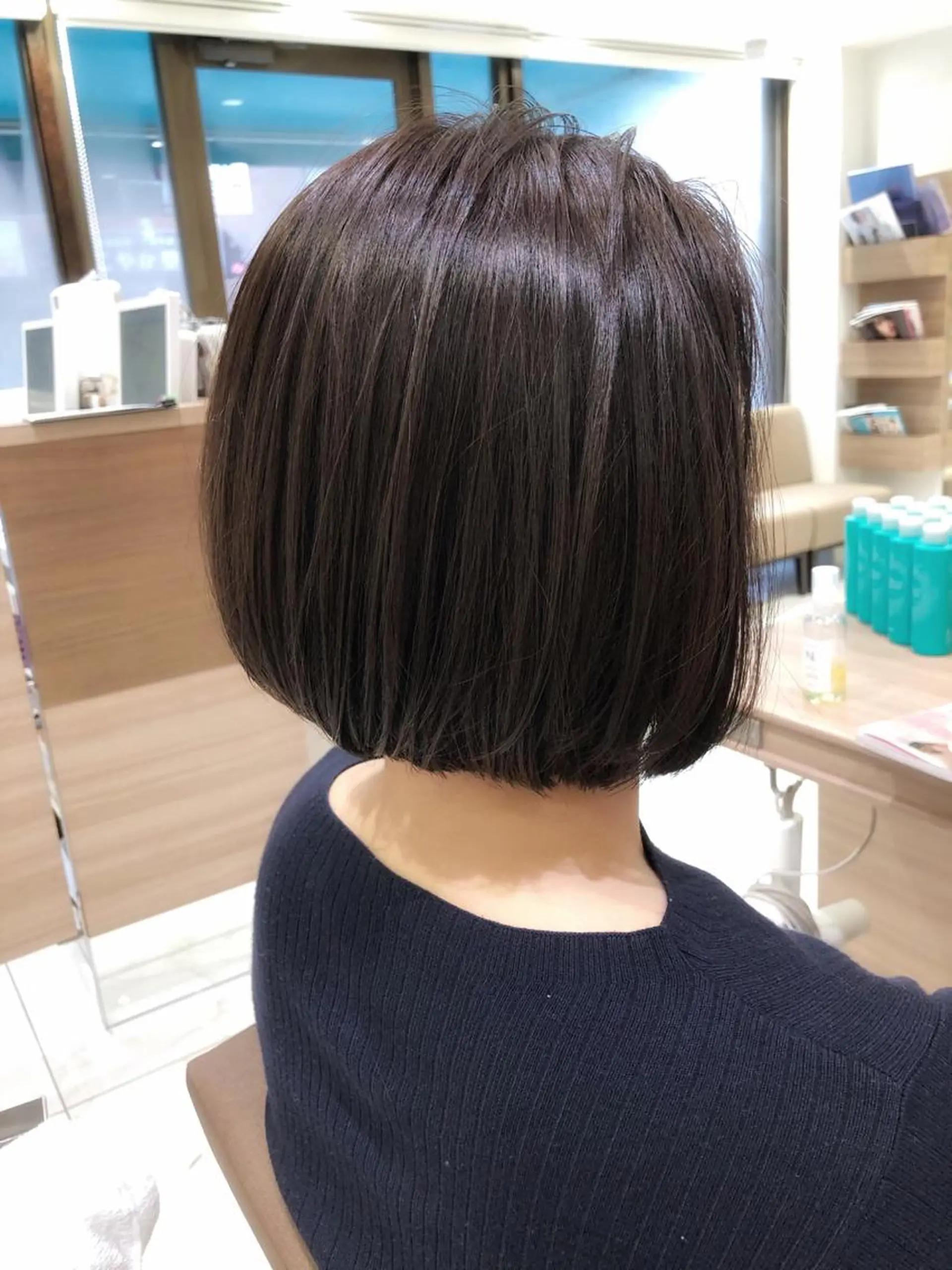 ミディアム パーマ カット 縮毛矯正 トリートメント 大人女性のショート ・ボブ✂︎沼尻典祥のヘアスタイル