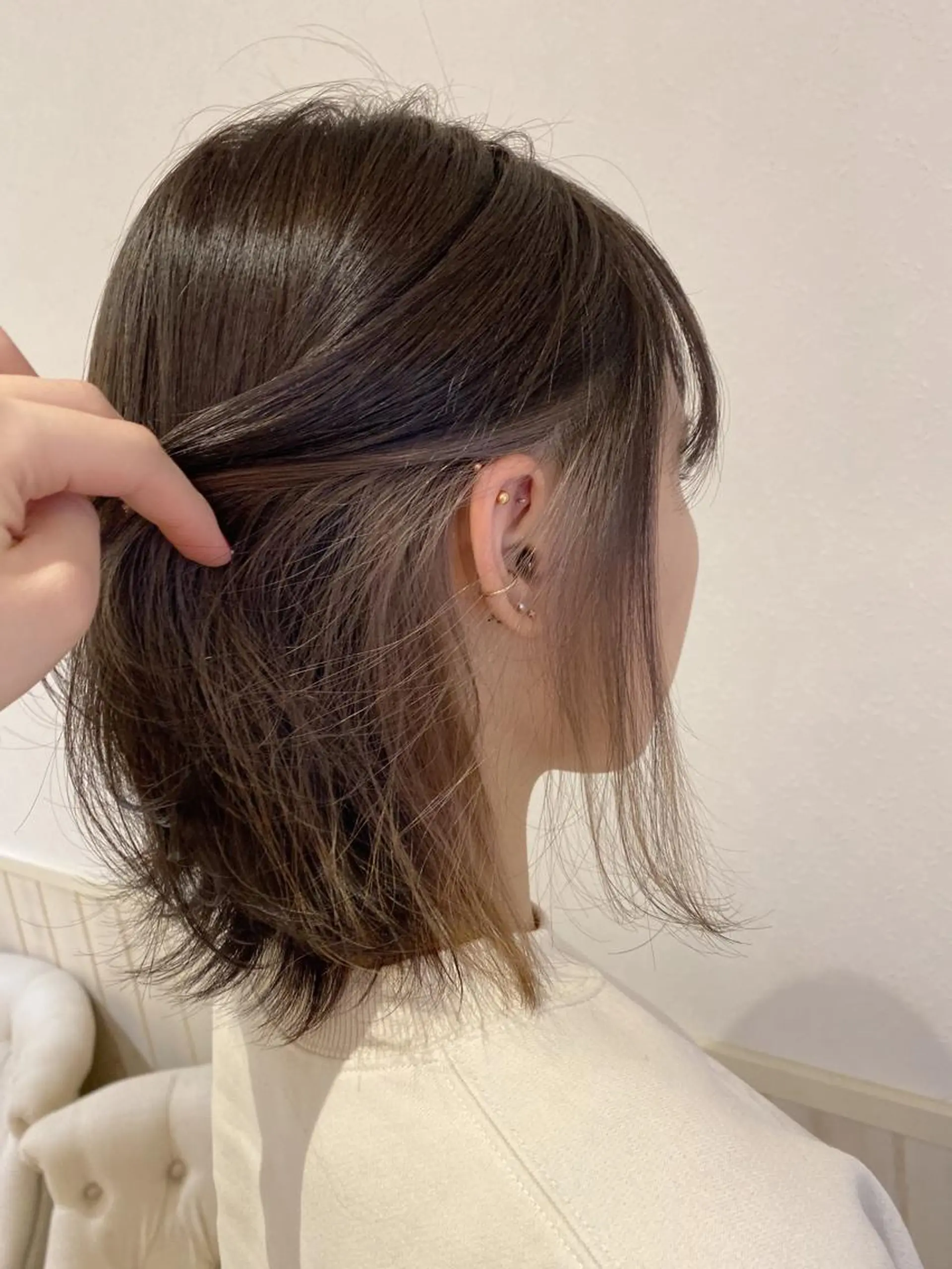 ミディアム カラー ヘアカラー 宮内 真乃のヘアスタイル