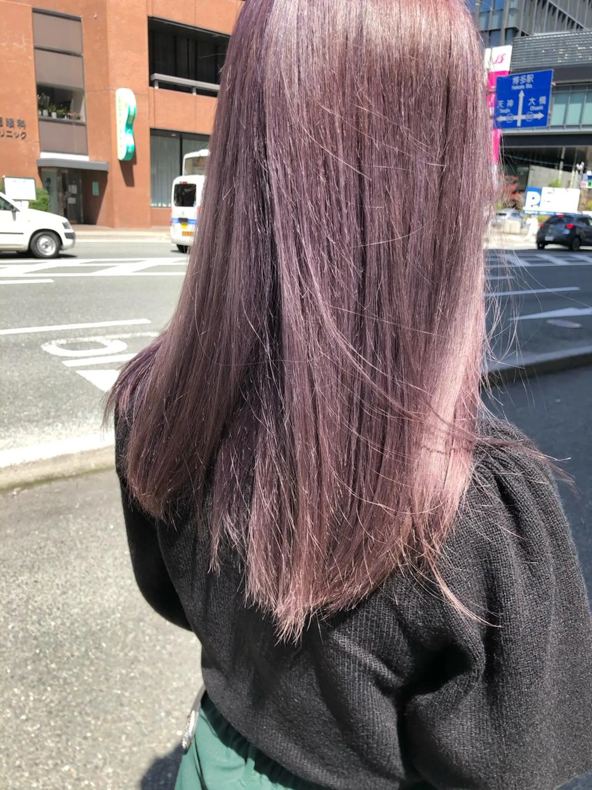 セミロング カラー ラベンダーカラー ショート/ボブ/ メンズ/縮毛矯正のヘアスタイル