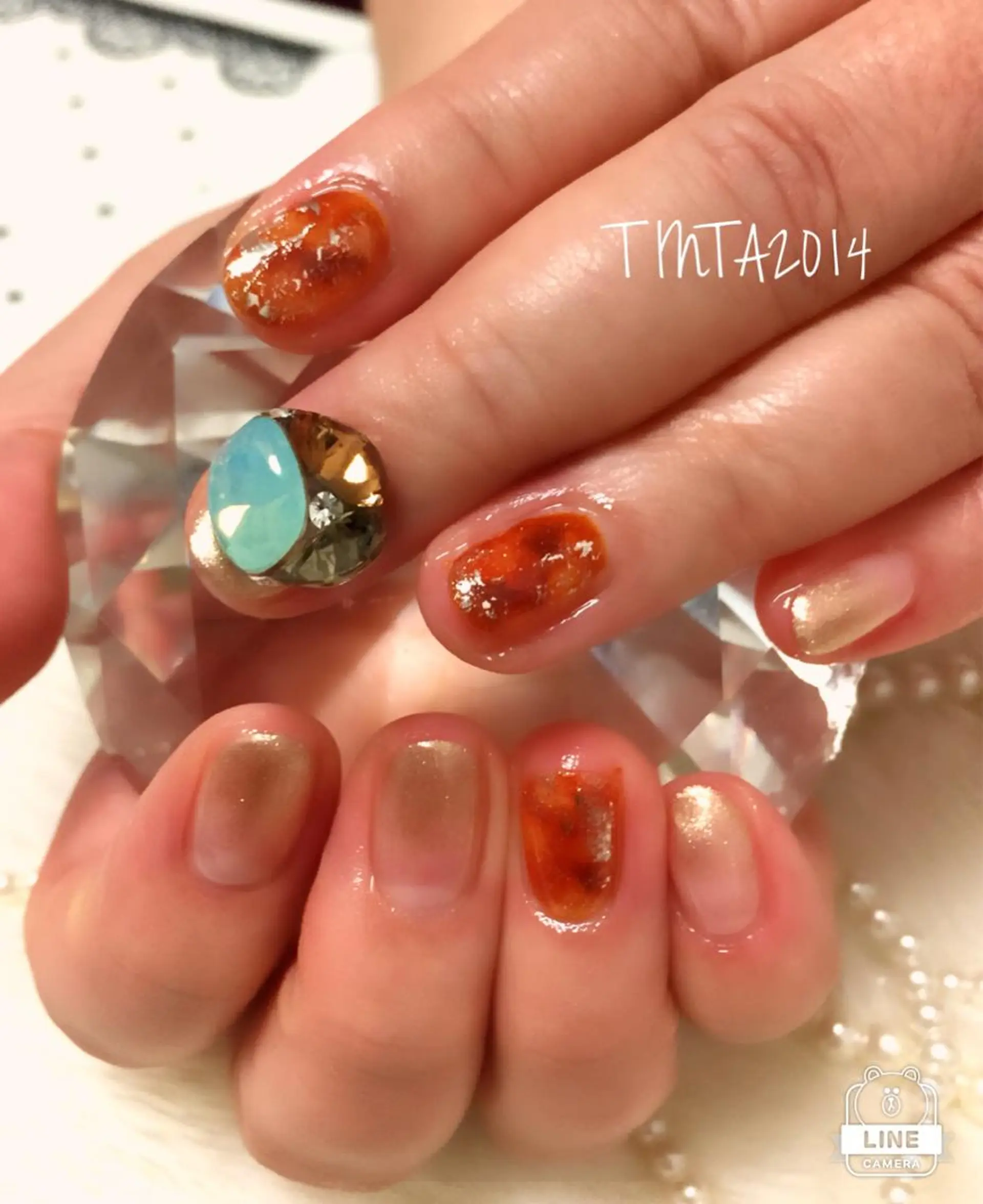 ネイル べっ甲ネイル ネイルサロン ティンタ所属・馬場 典子のネイルデザイン