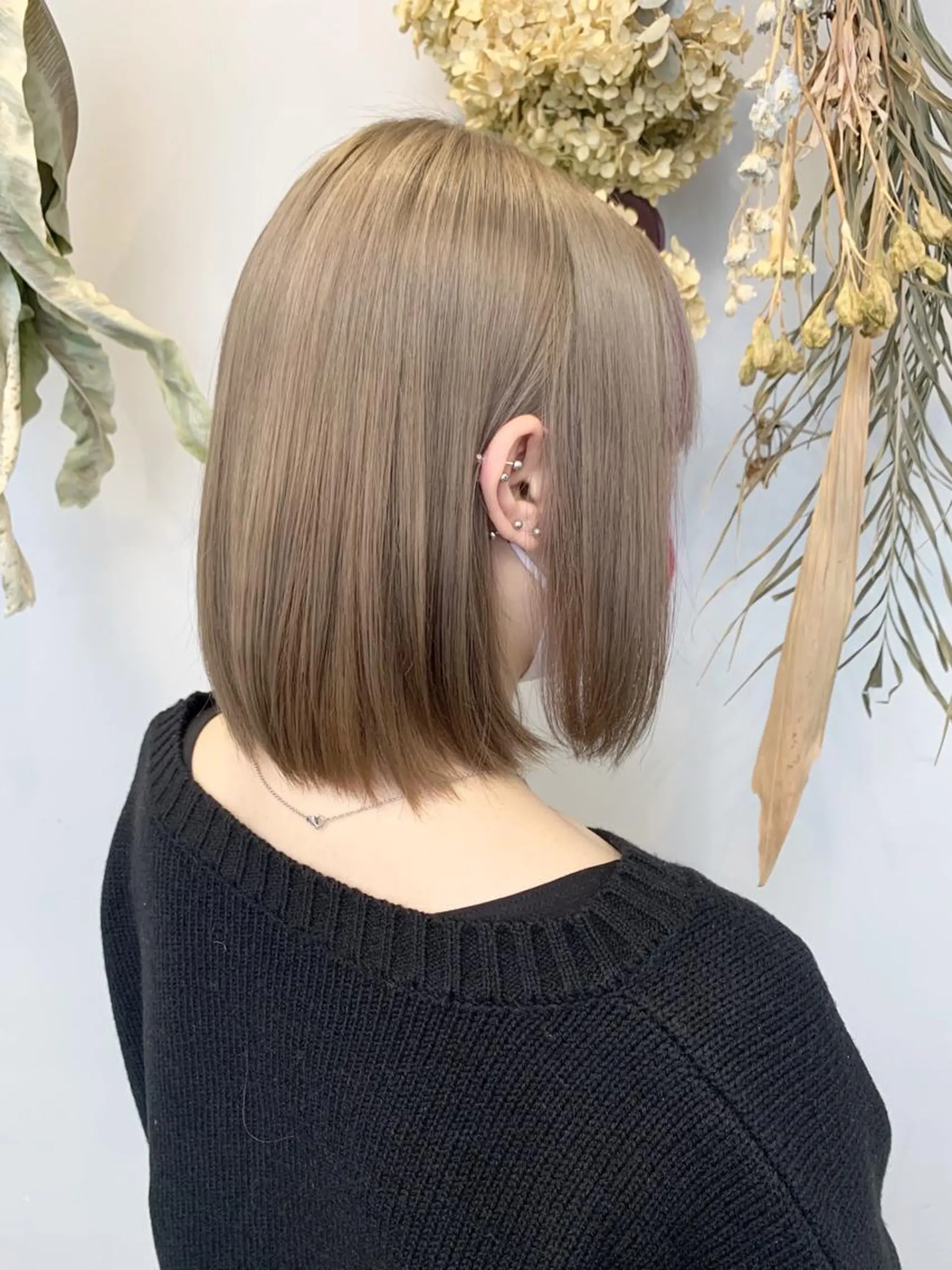 ショート ボブ レイヤー×縮毛矯正 深見 拓のヘアスタイル