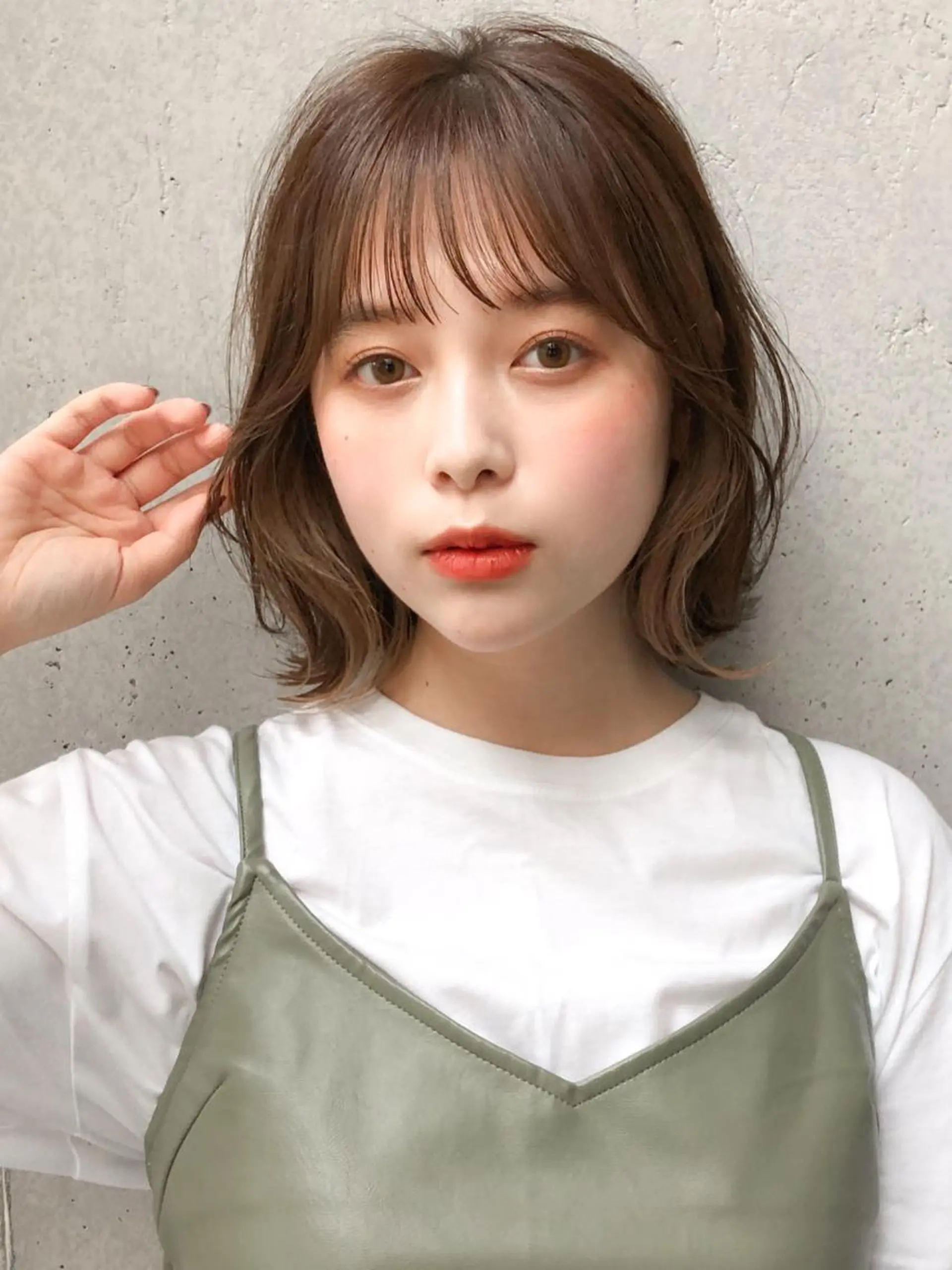 ミディアム カラー ボブ くびれヘア レイヤー×髪質改善✨ 渋谷/佐藤侑哉のヘアスタイル