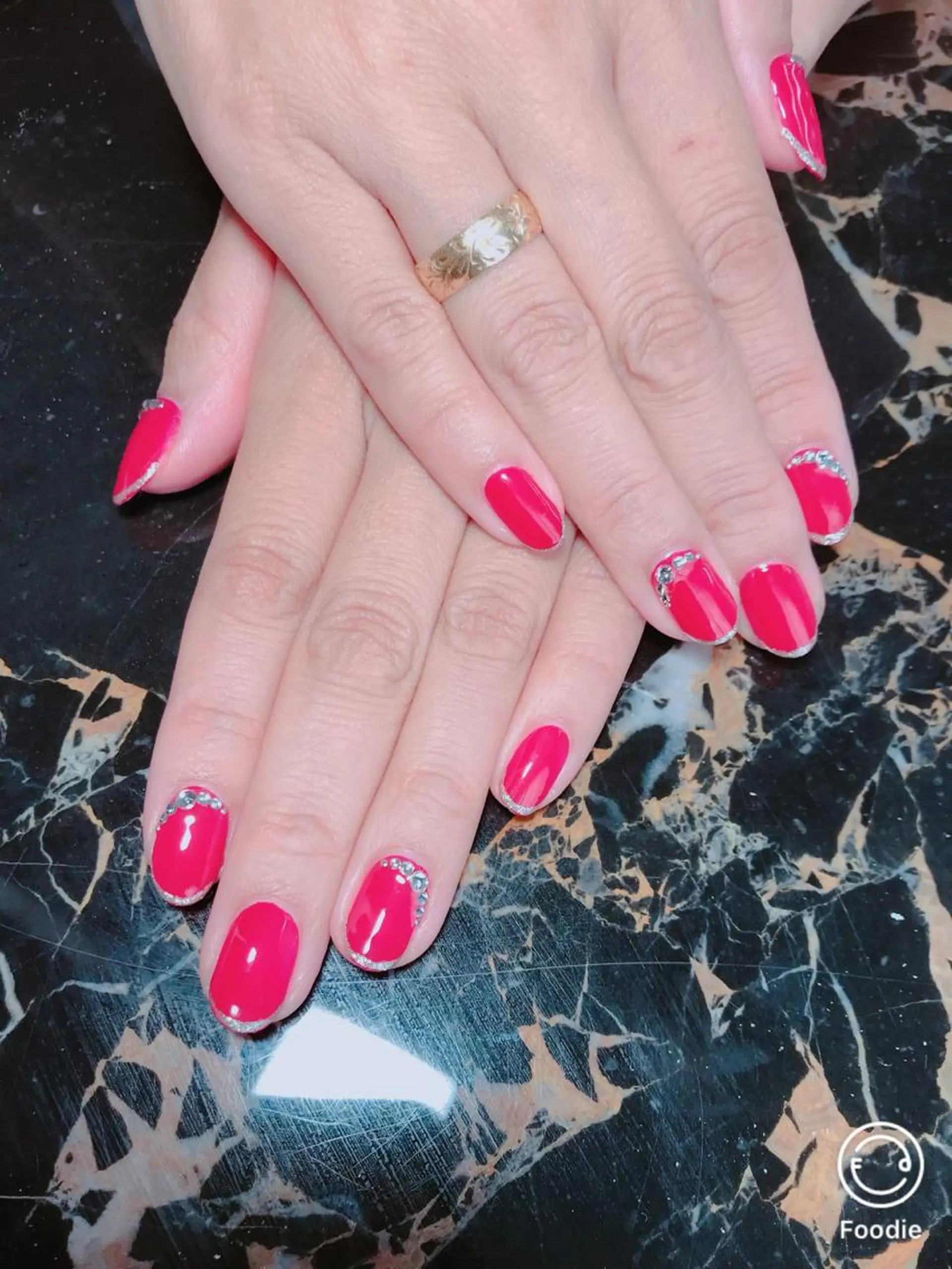 ネイル 赤色 ハンドネイル たきぐち みちこのネイルデザイン