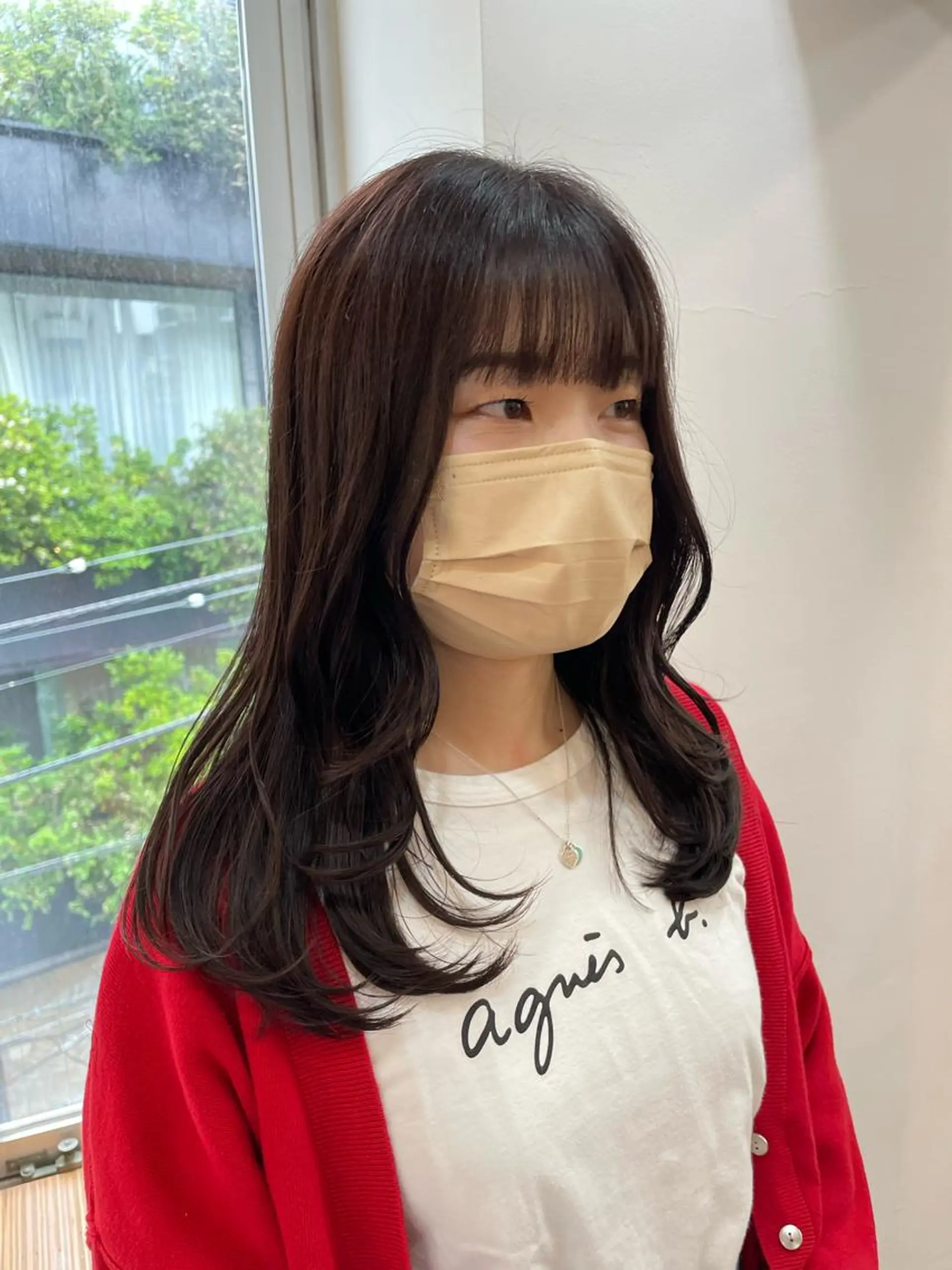 セミロング レイヤーカット カット ヘアカラー トリートメント 【表参道】Ruri デジタルパーマのヘアスタイル