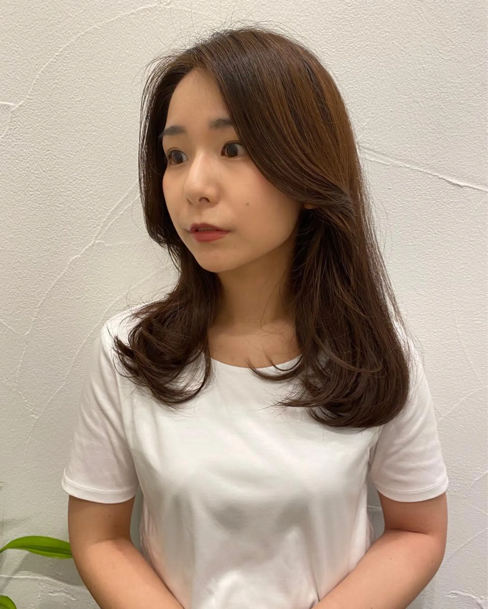 セミロング くびれヘア Ash中目黒店 榊間茜のヘアスタイル
