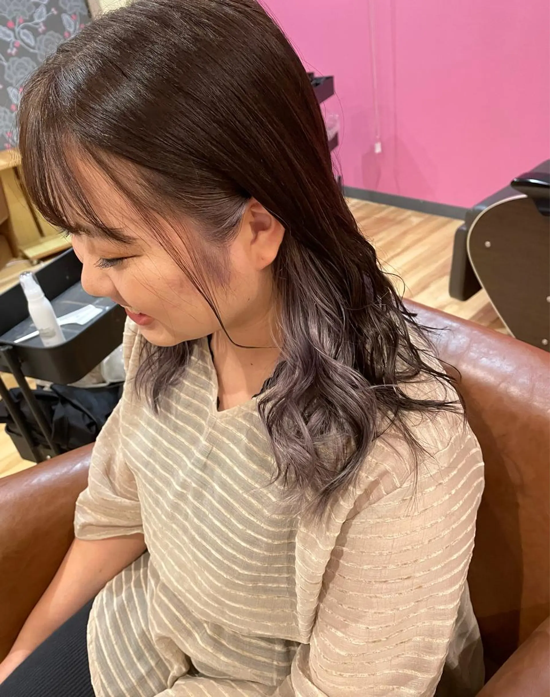 ロング カラー ヘアアレンジ インナーカラー ラベンダーカラー ヘアカラー 北九州美容室 🕊️わかな✂︎のヘアスタイル