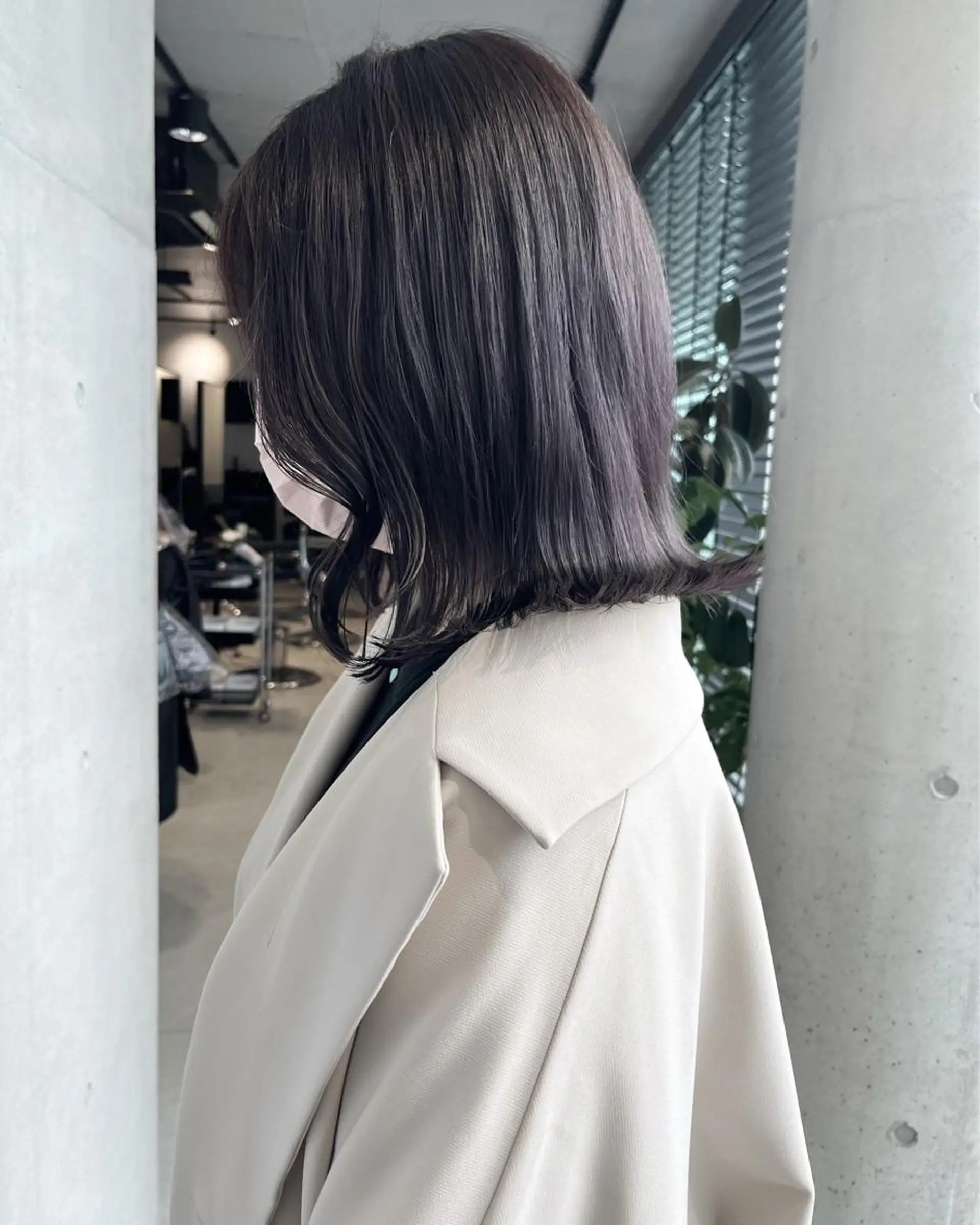 ロング カラー パーマ ヘアアレンジ カット 透明感/オリーブ/ グレージュ/YUKAのヘアスタイル