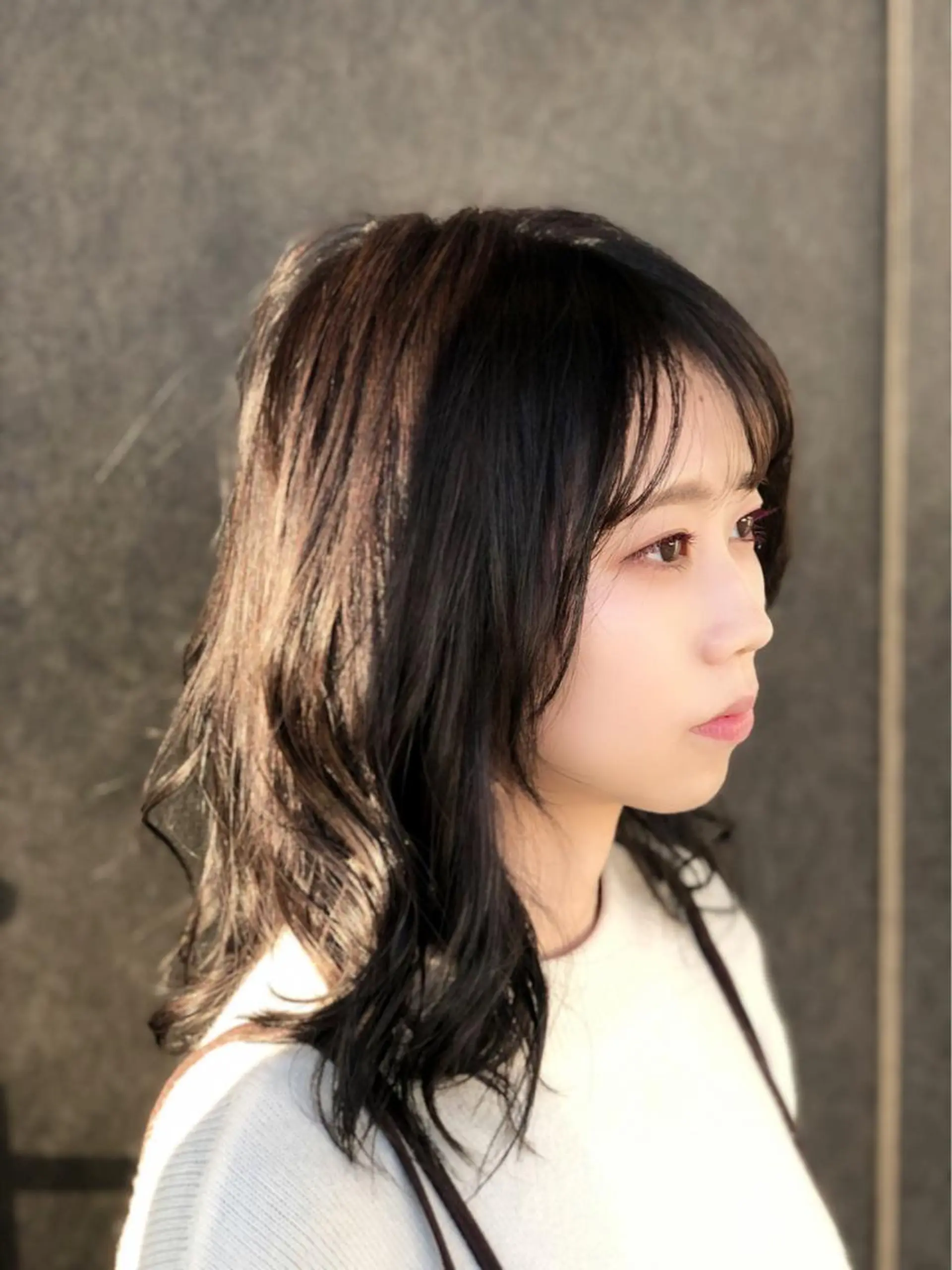 ミディアム カット ヘアカラー トリートメント 菊池 幹のヘアスタイル