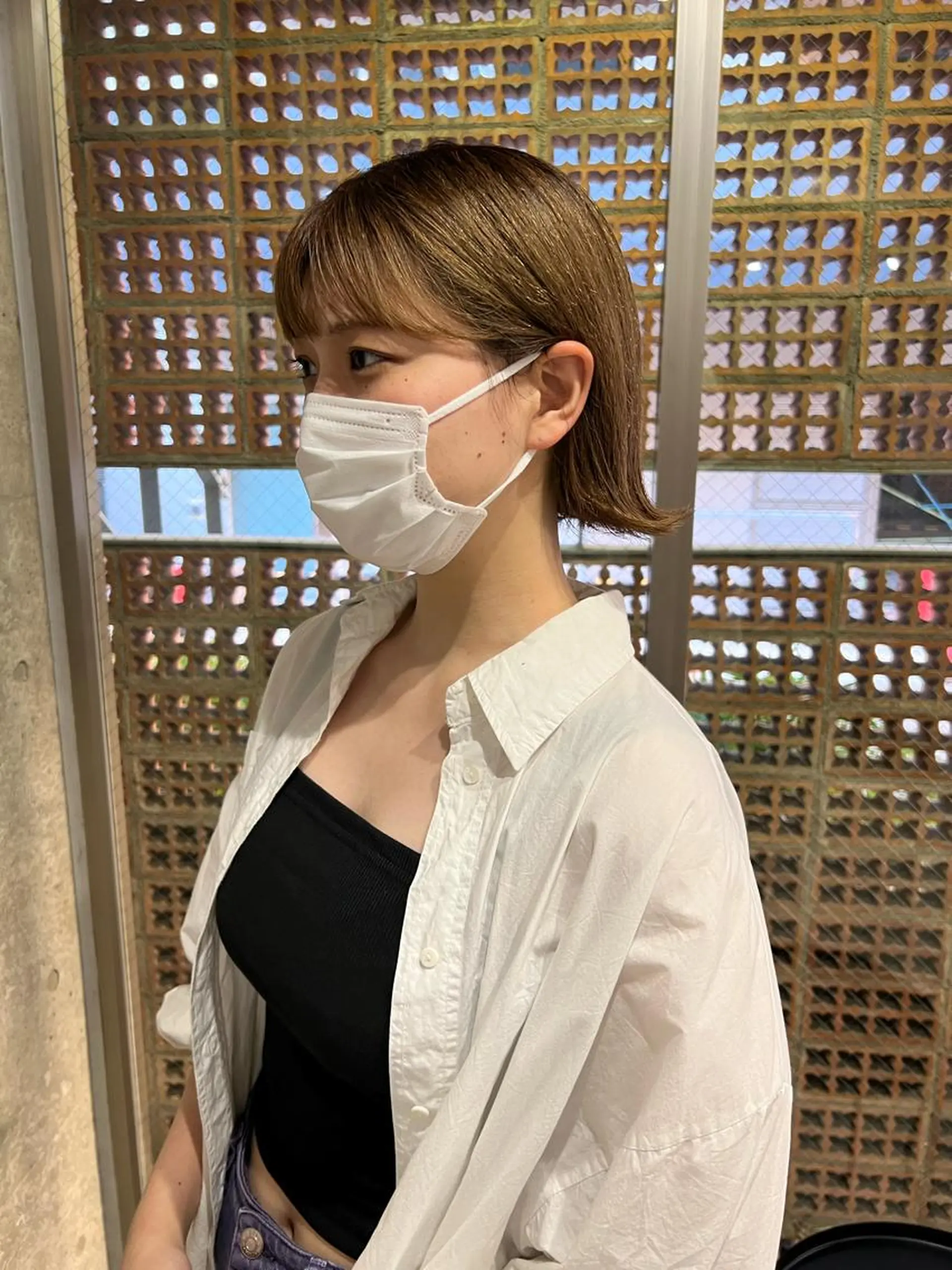 ショート カラー ボブパーマコテ巻き風 パーマNo1深江秀平のヘアスタイル