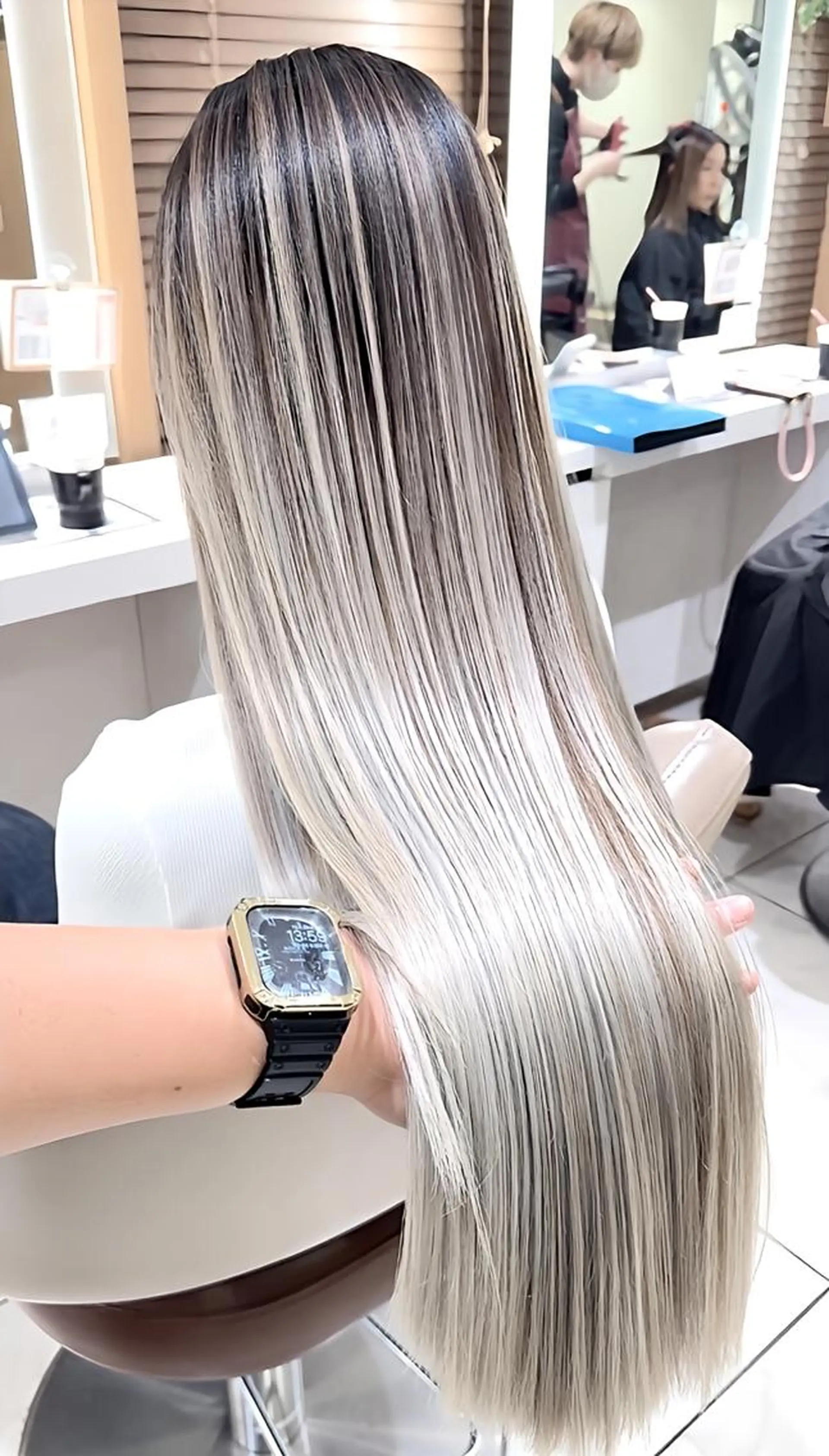 ロング カラー 髪質改善 ヘアカラー トリートメント ＡＳＨ大宮/ブリーチ 髪質改善/カラーのヘアスタイル