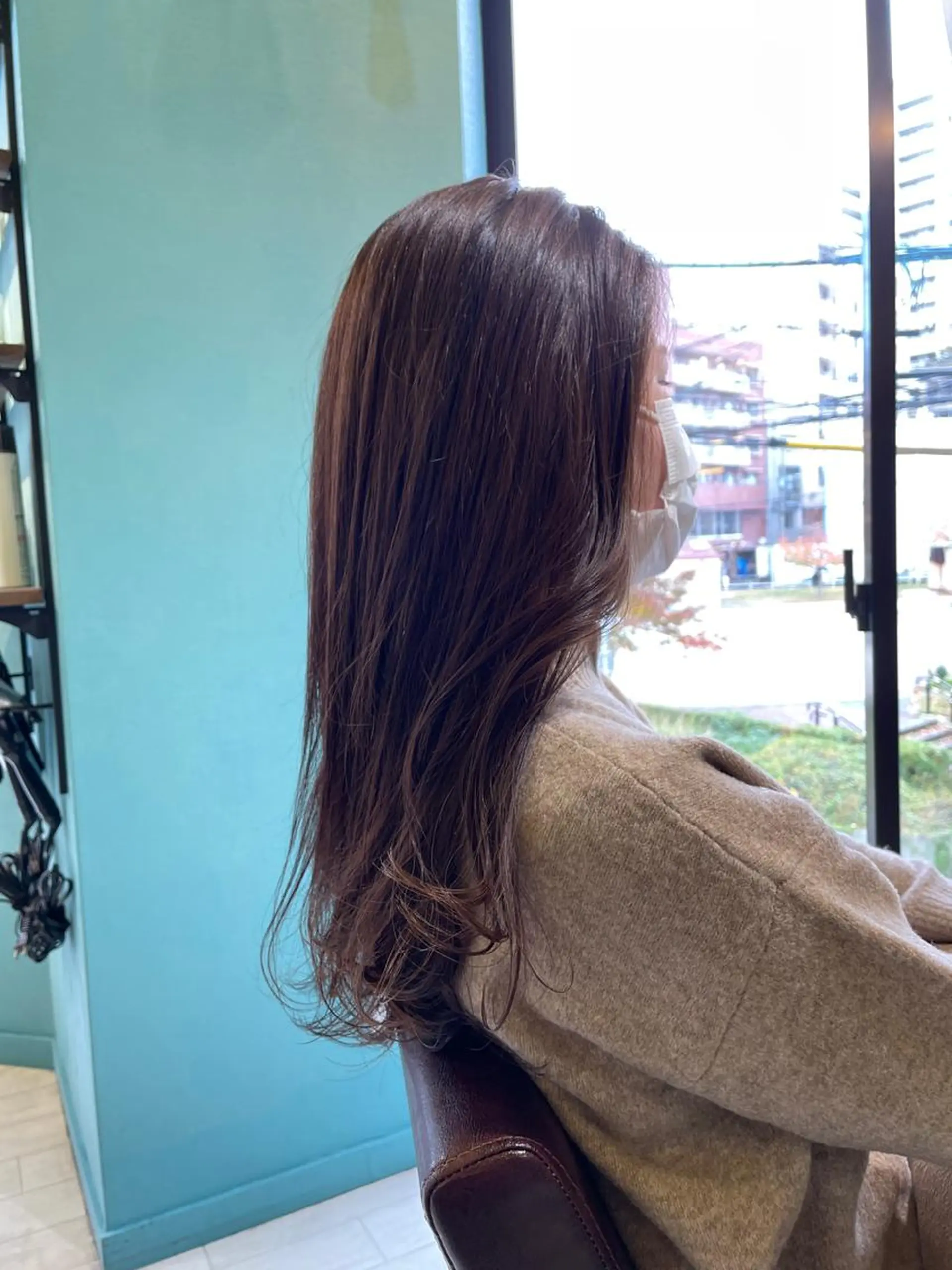 ロング カラー アッシュ アッシュブラウン ブラウンカラー 末石 智のヘアスタイル