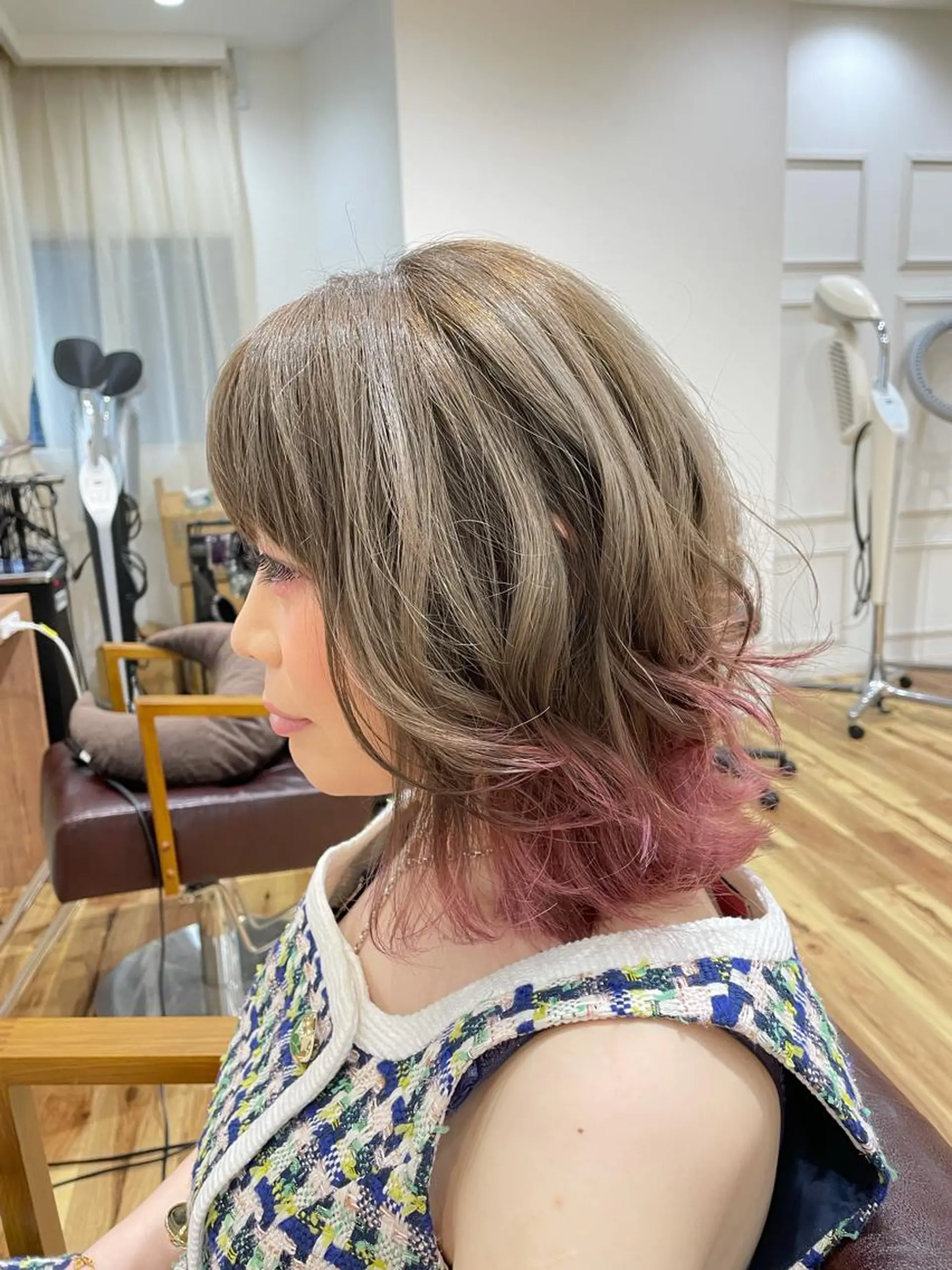 ミディアム YASUHIRO グレージュ/メンズのヘアスタイル