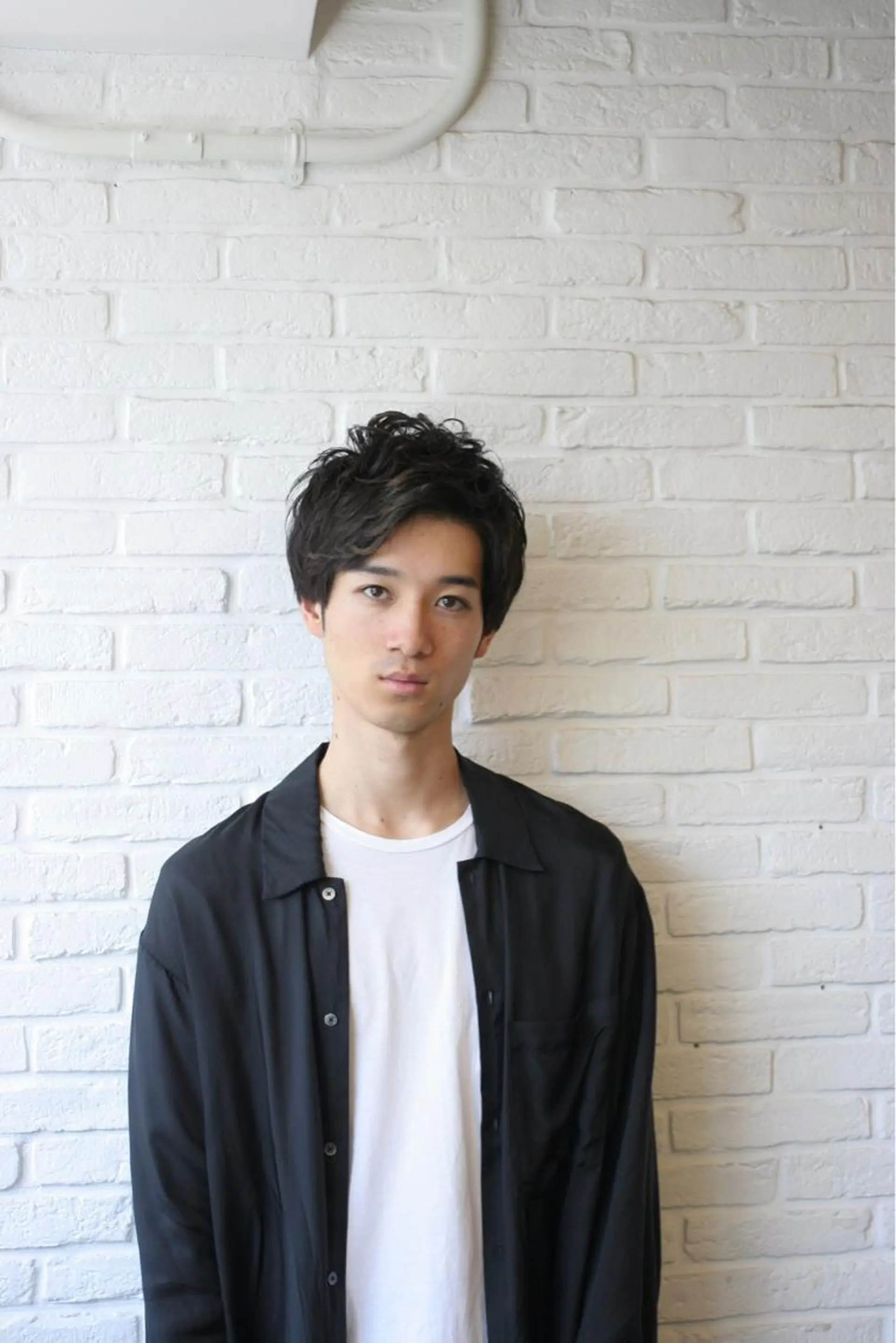 ショート パーマ メンズ アップバング 小川敏輝 OGWBarberのヘアスタイル
