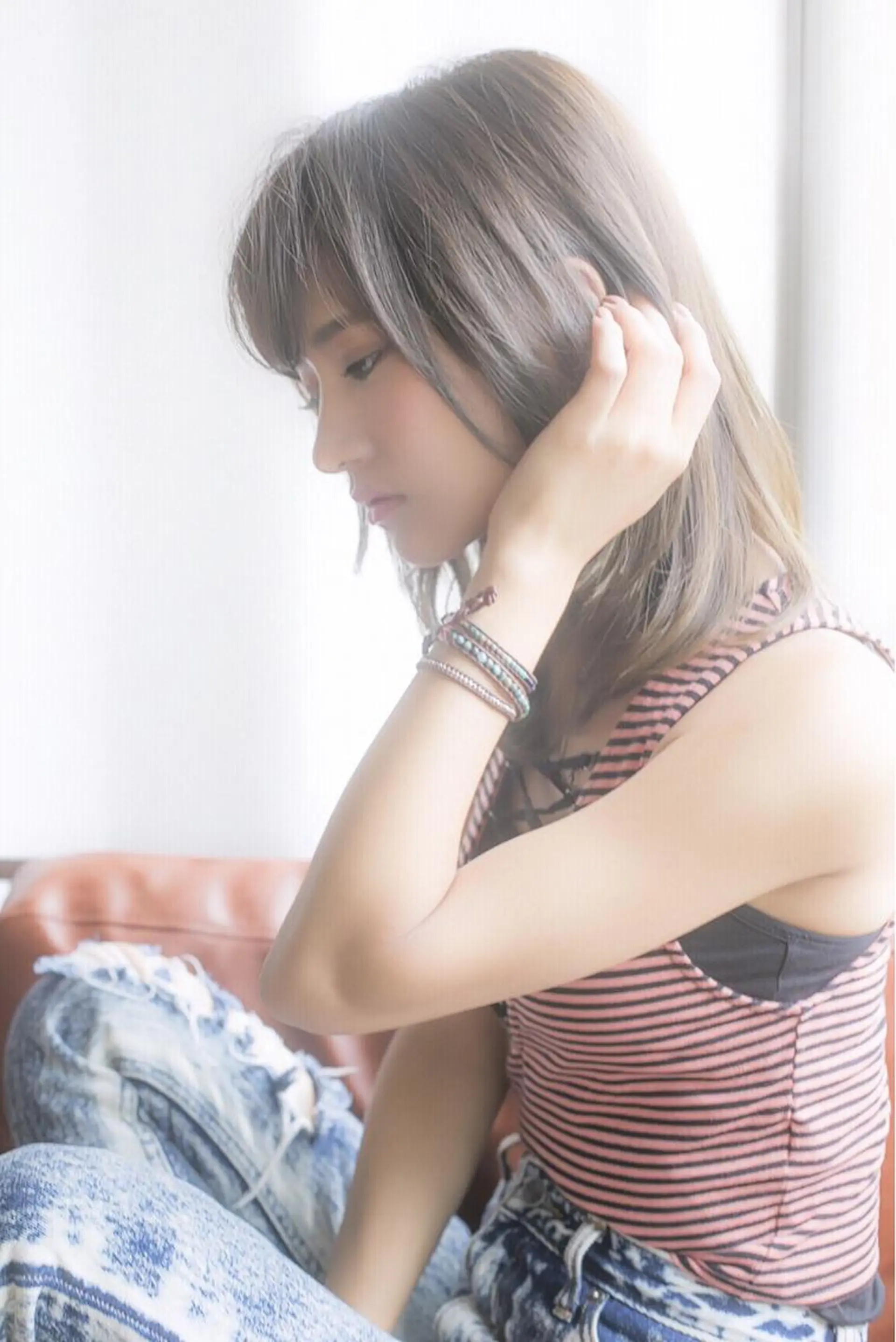 ミディアム ボブ 外国人風カラー 似合わせカット 小顔カット カット ヘアカラー トリートメント 竹内ケンゴ🇰🇷 EIGHT藤沢のヘアスタイル