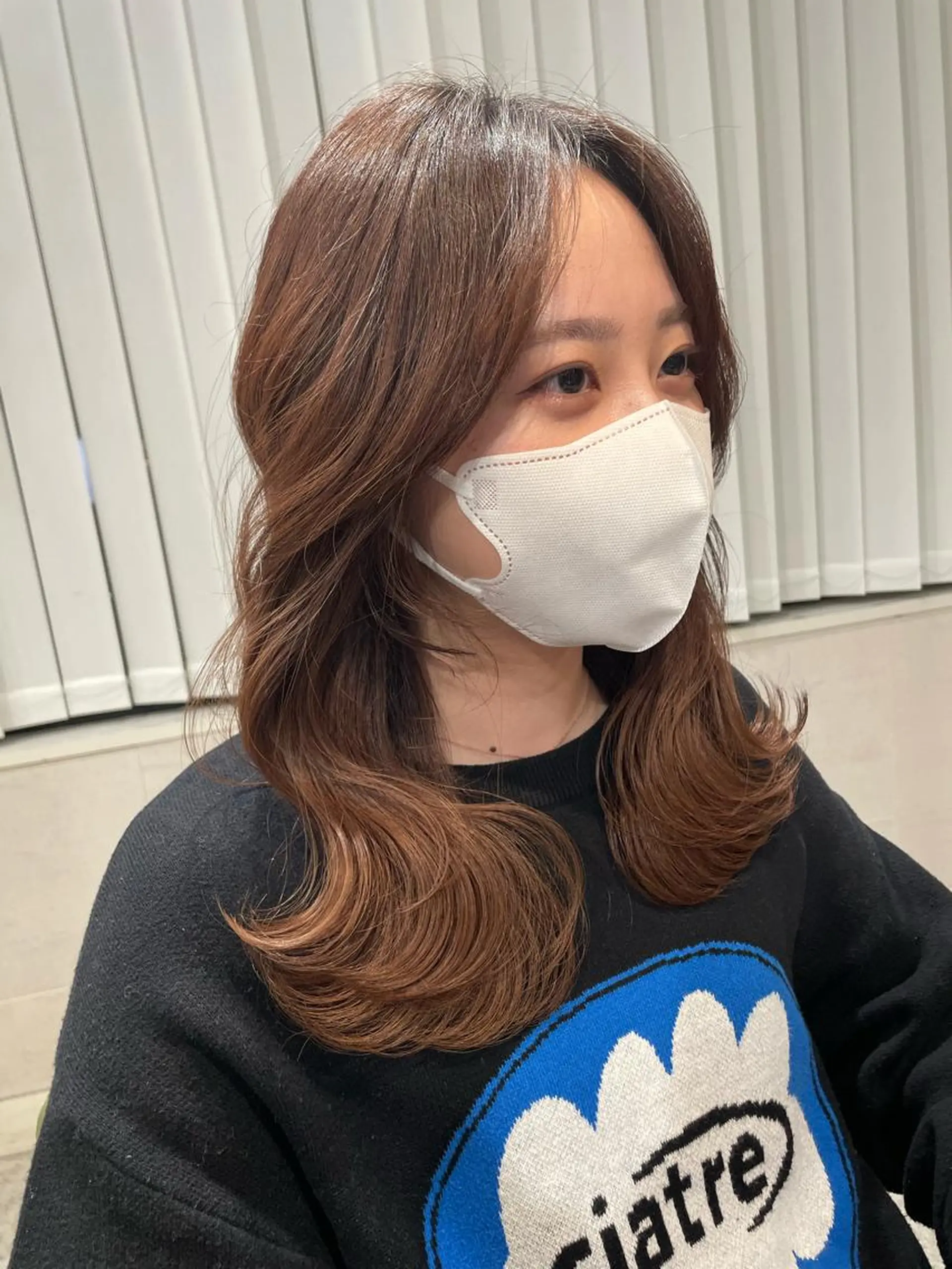 ミディアム レイヤーカット 小顔カット 似合わせ/レイヤー /顔まわり/池田歩樹のヘアスタイル