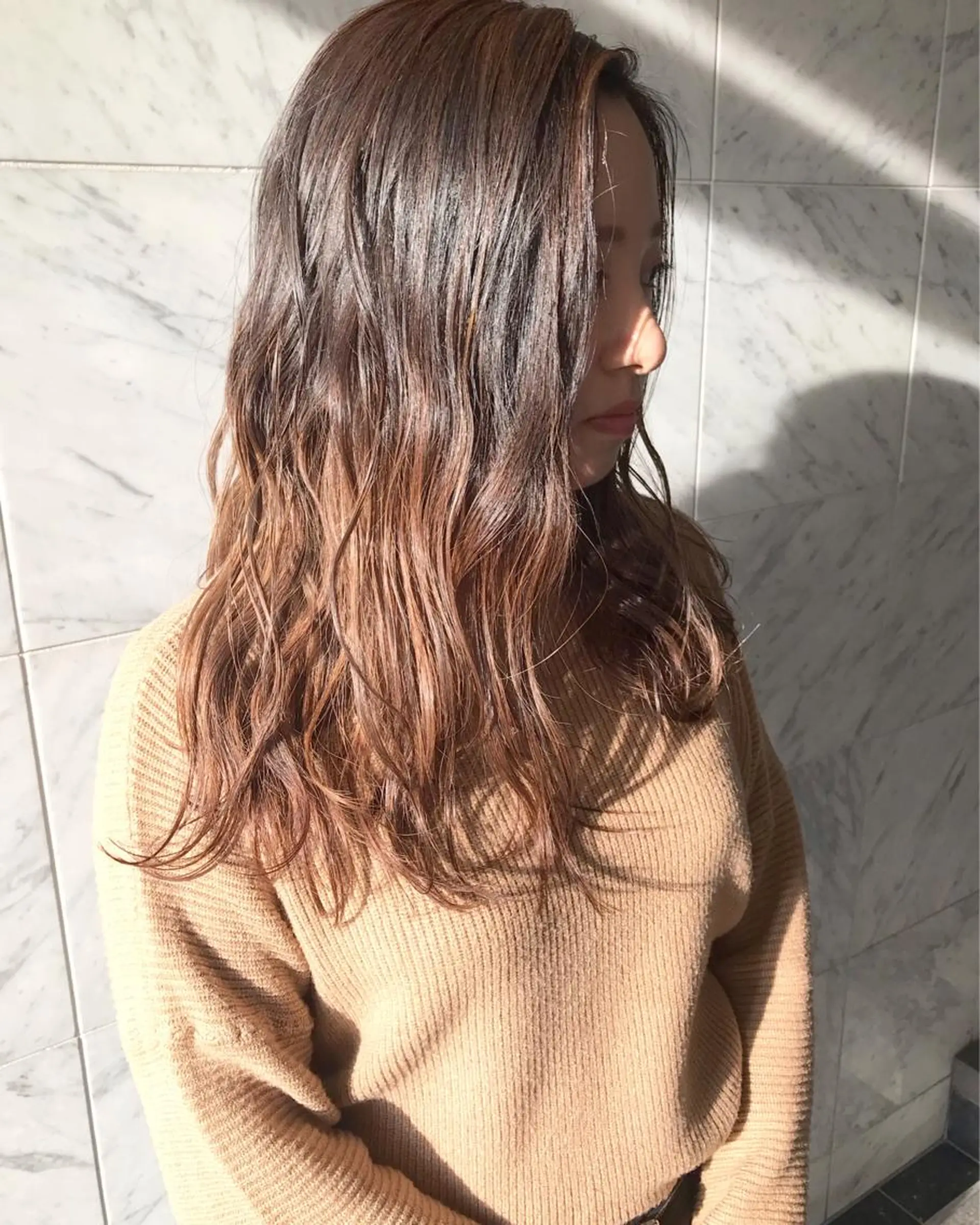 ロング カラー 🧡色落ちまで2度綺 麗なカラー🧡ヨシキのヘアスタイル