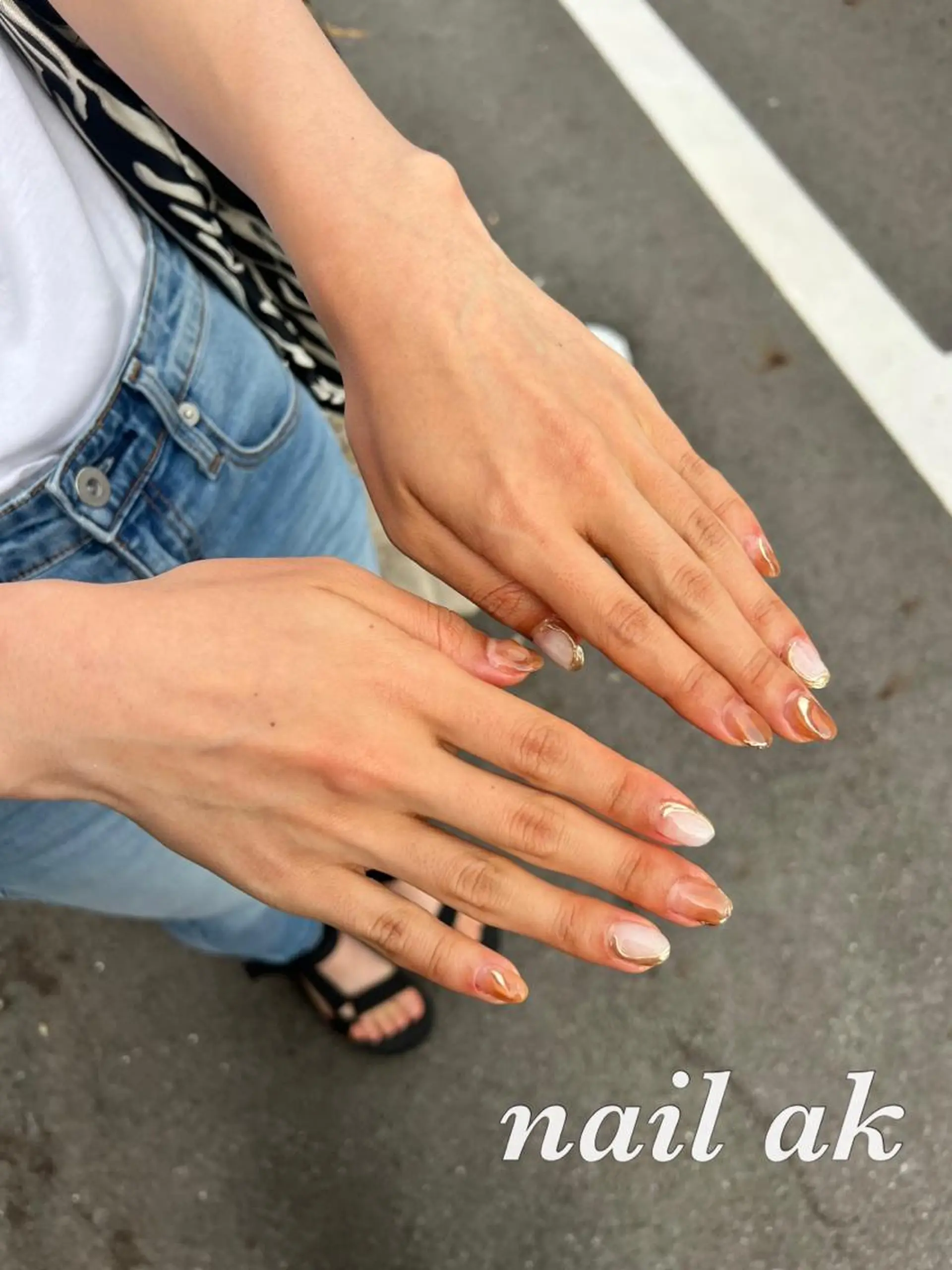 ネイル ニュアンスネイル ak nail .のネイルデザイン