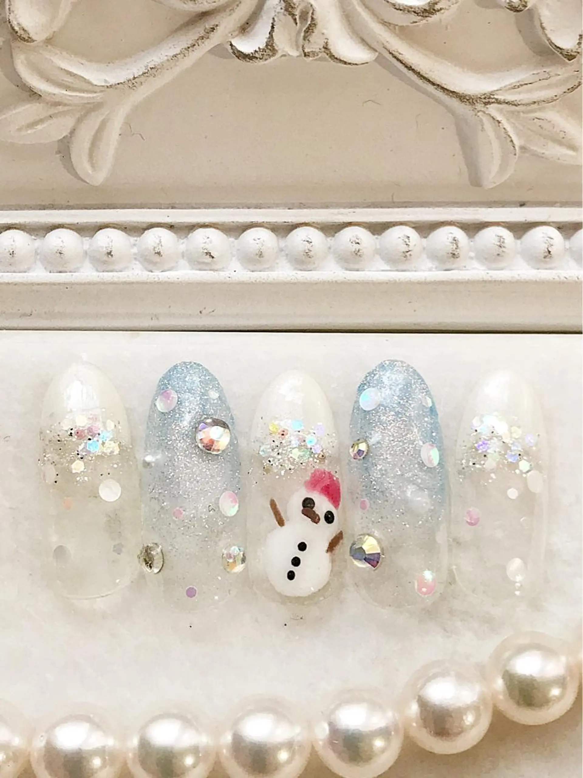 ネイル ラメ(グリッター) 冬ネイル Satomi  のネイルデザイン