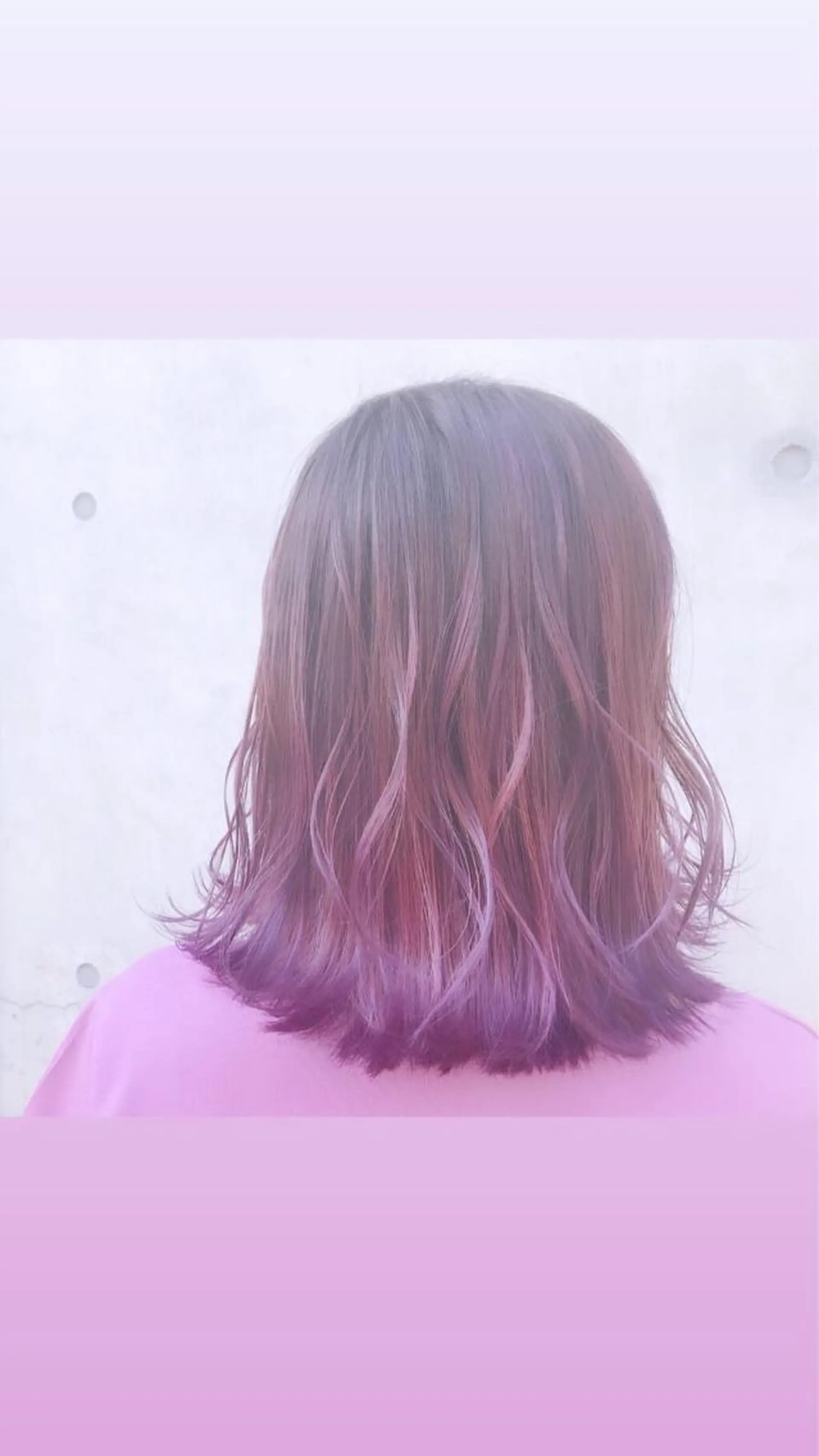 ショート カラー ヘアアレンジ バレイヤージュ ラベンダーカラー レイヤーカット アイラッシュ/美容室 個室/瀬戸 一菜のヘアスタイル