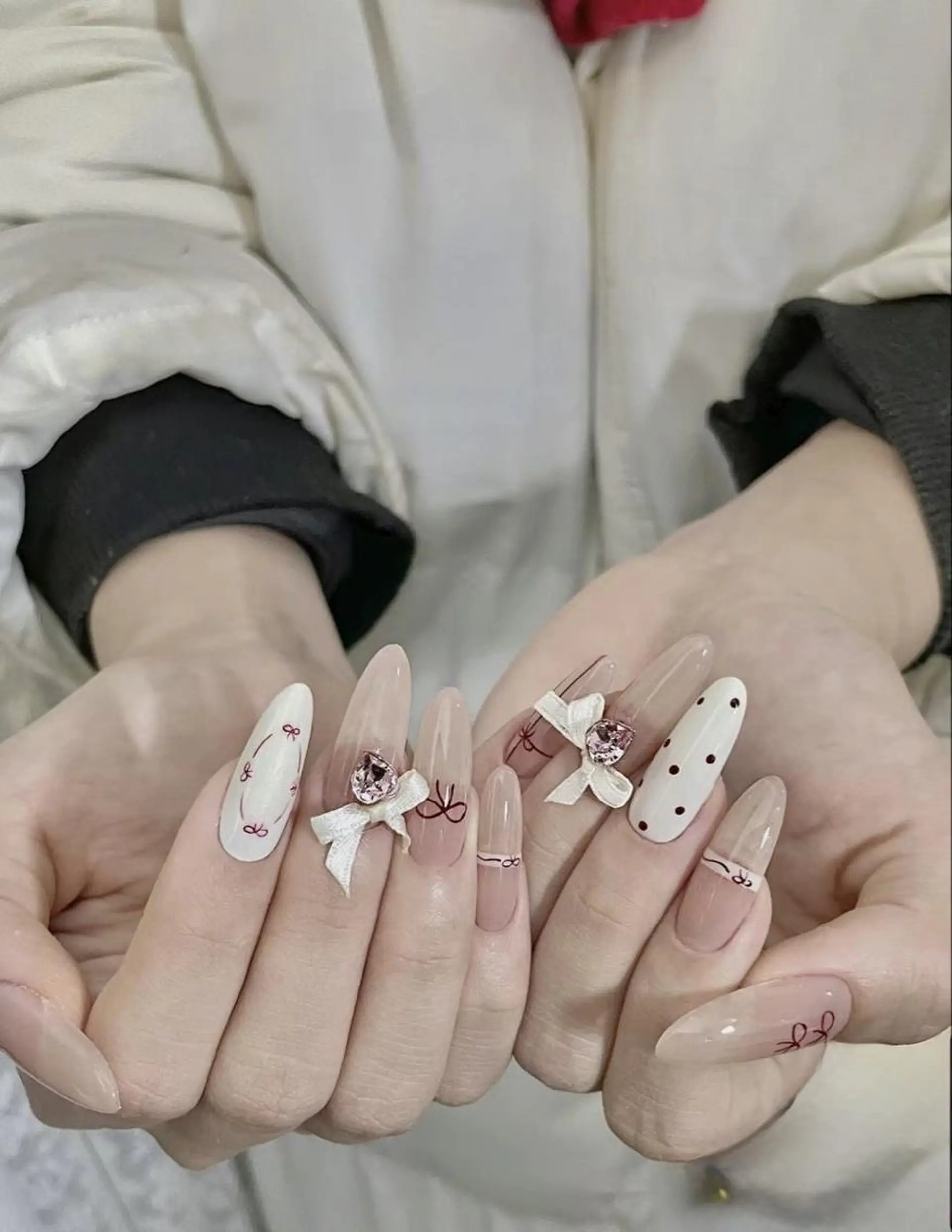 ネイル 長さ出し フレンチネイル グラデーション 卒業式 マグネットネイル ハンドネイル MIHANA ZENのネイルデザイン