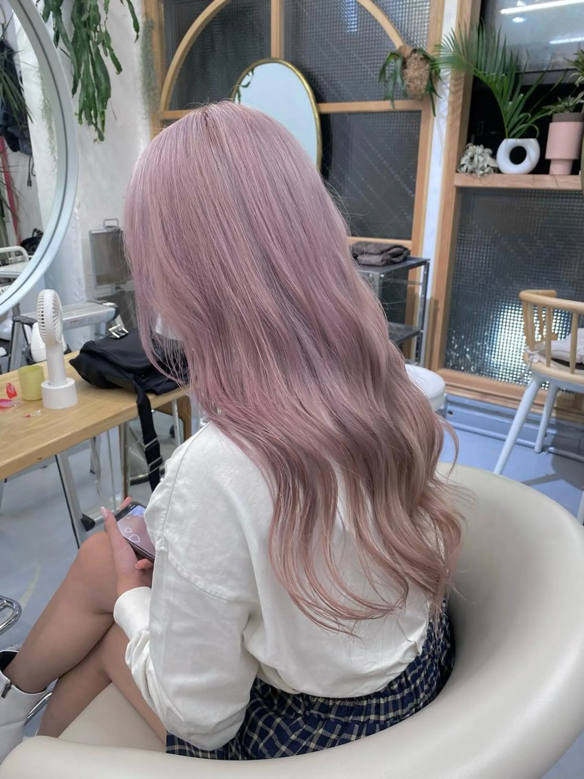 ロング カラー メンズ ケアブリーチ/ツヤ髪 /ハイトーン/西村のヘアスタイル