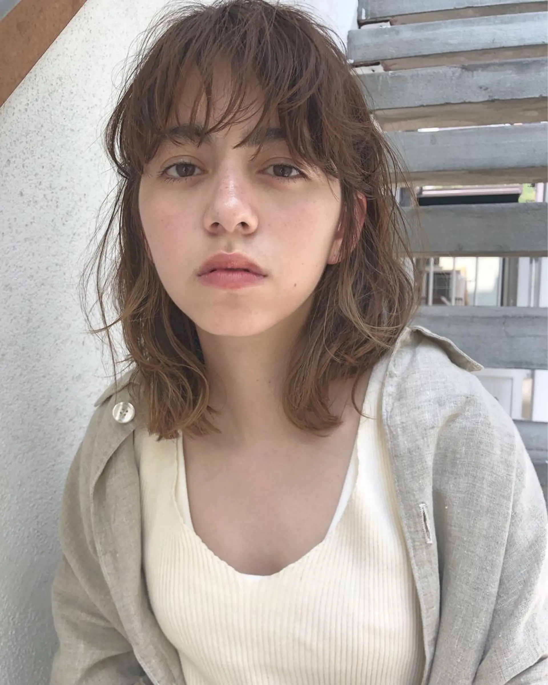 ミディアム カラー ヘアアレンジ ヘアカラー トリートメント Peyp所属・早瀬裕之 パーマのヘアスタイル