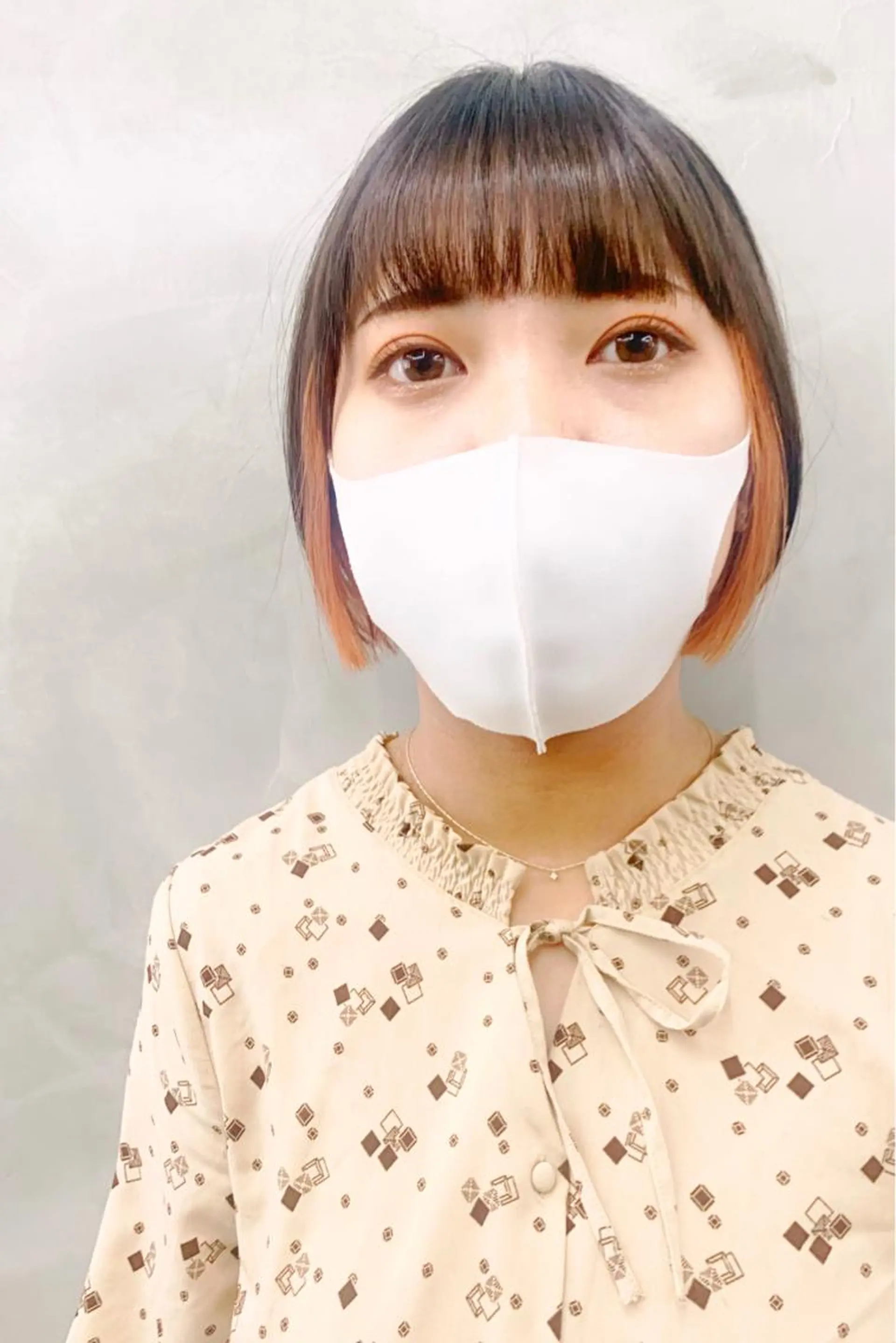 ショート カラー ブラウンカラー インナーカラー オレンジ オレンジブラウン ボブ ヘッドスパ (女性限定)🍋モエのヘアスタイル