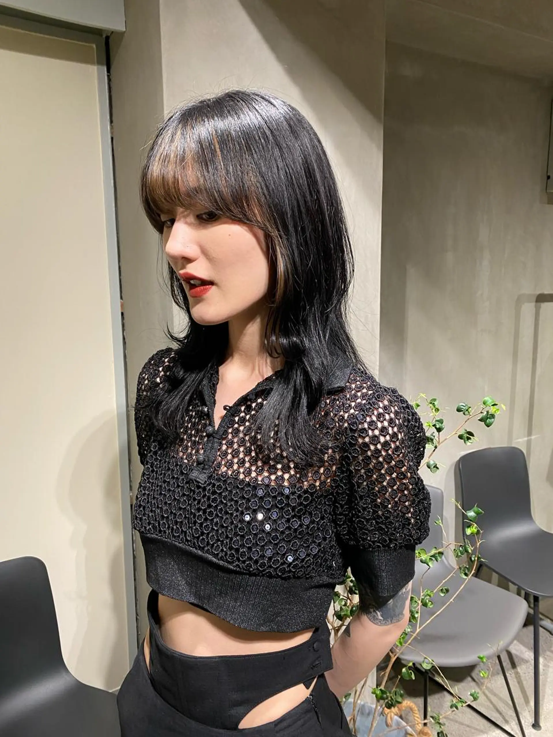 セミロング 無料カットモデル 丸川英心のヘアスタイル