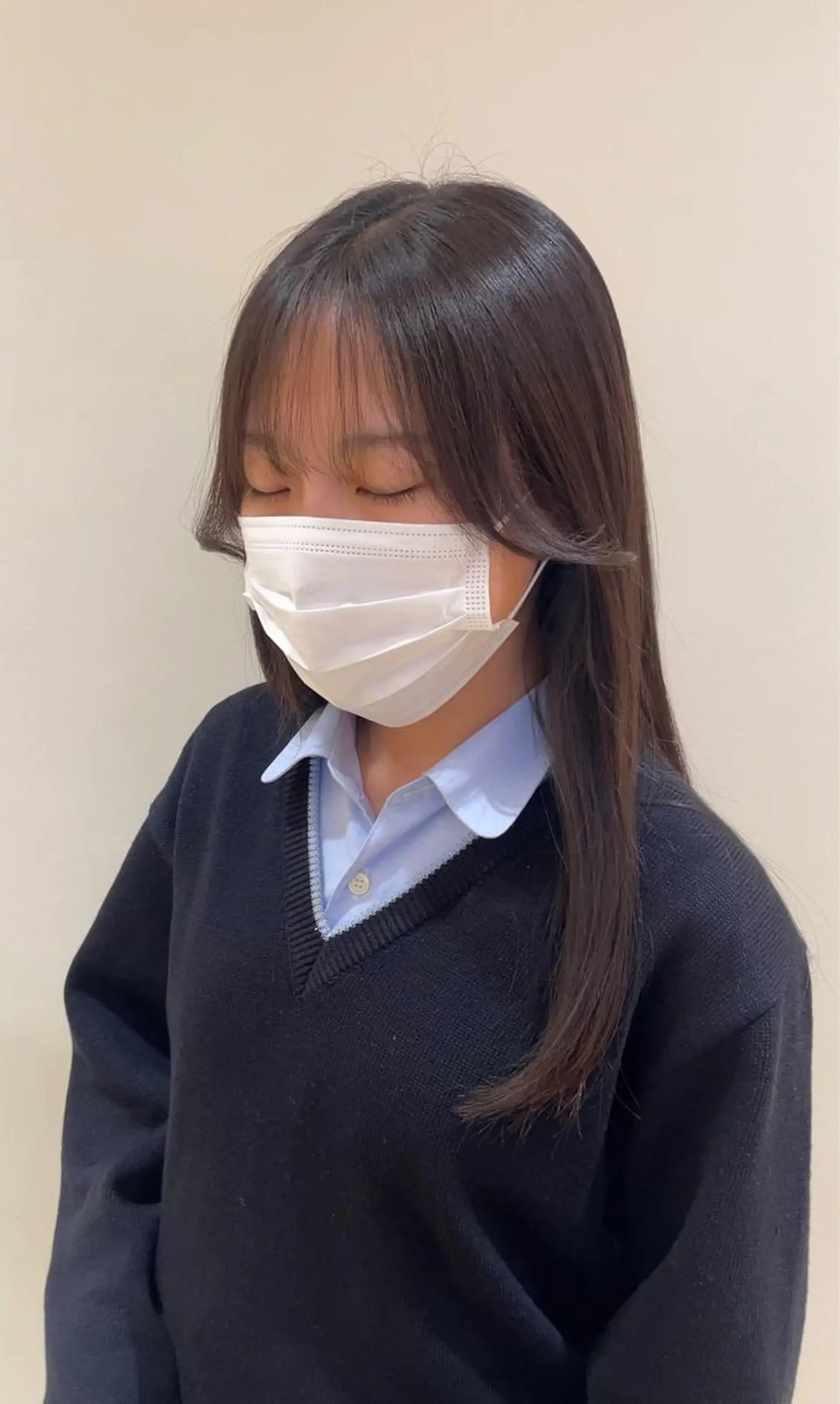 ロング カット 縮毛矯正 池田 早穂のヘアスタイル