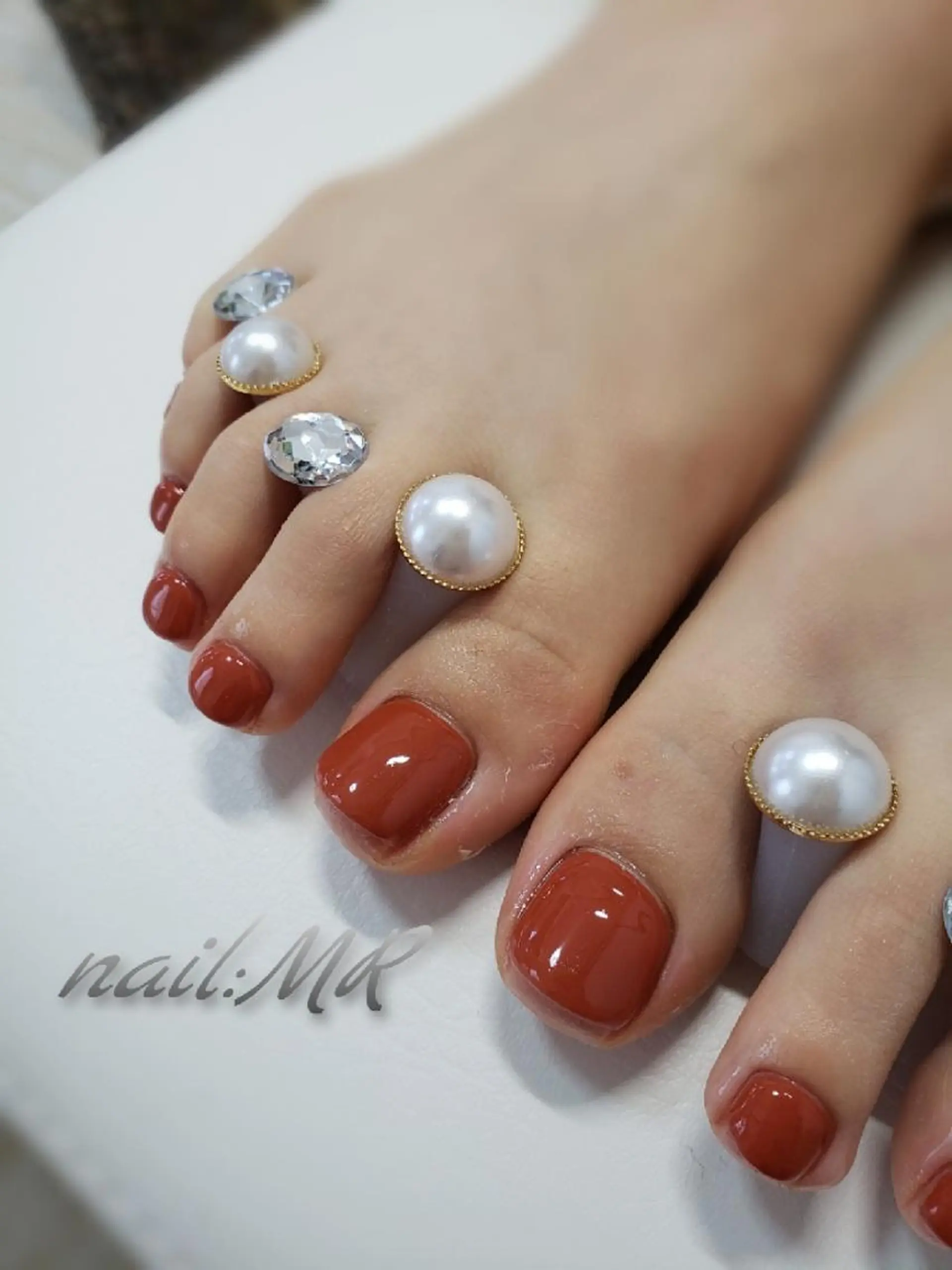 ネイル ブラウン フットネイル Nail salon Coco【溝の口駅】のネイルデザイン