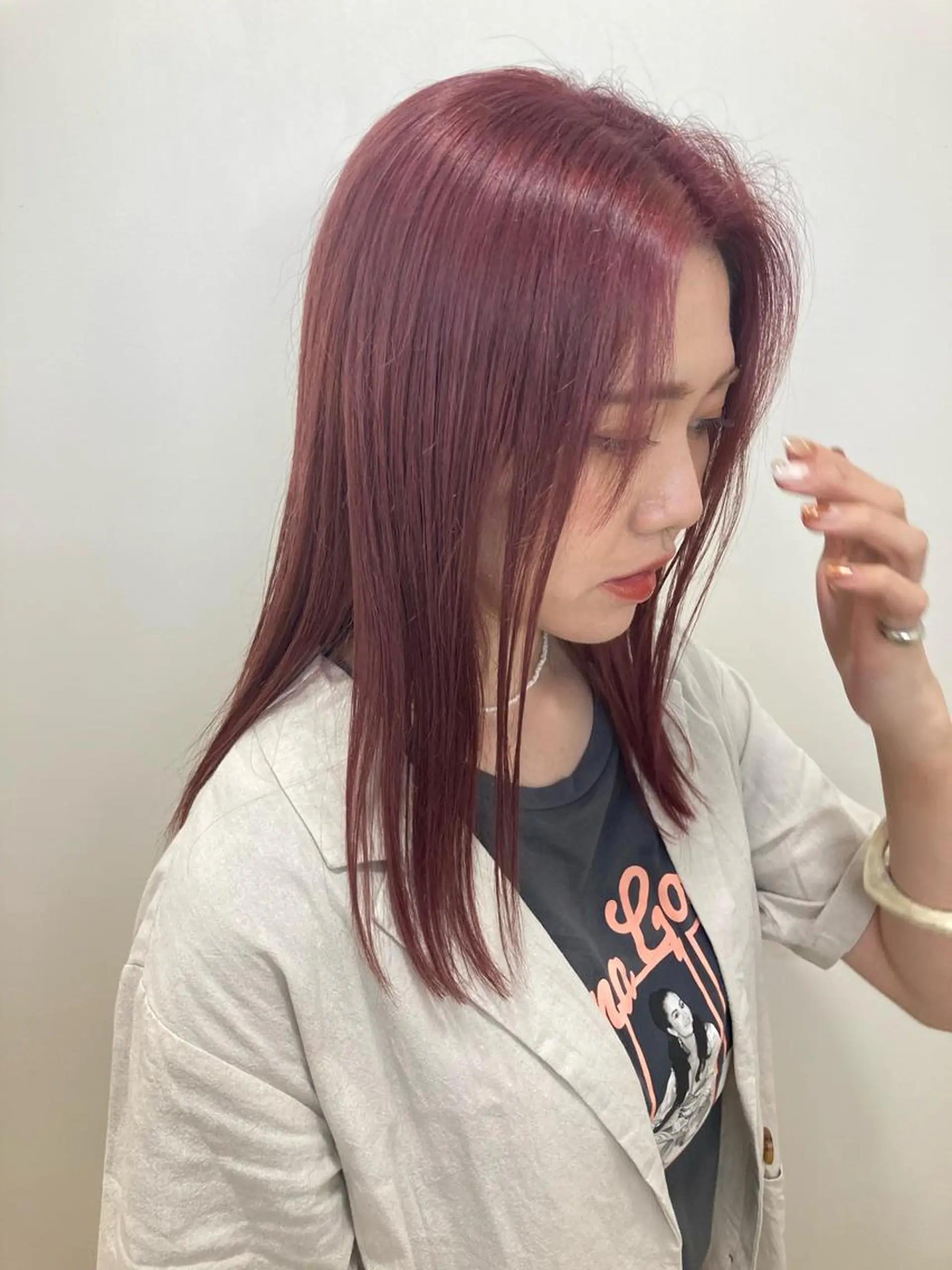 セミロング ヘアカラー 永井 大希のヘアスタイル