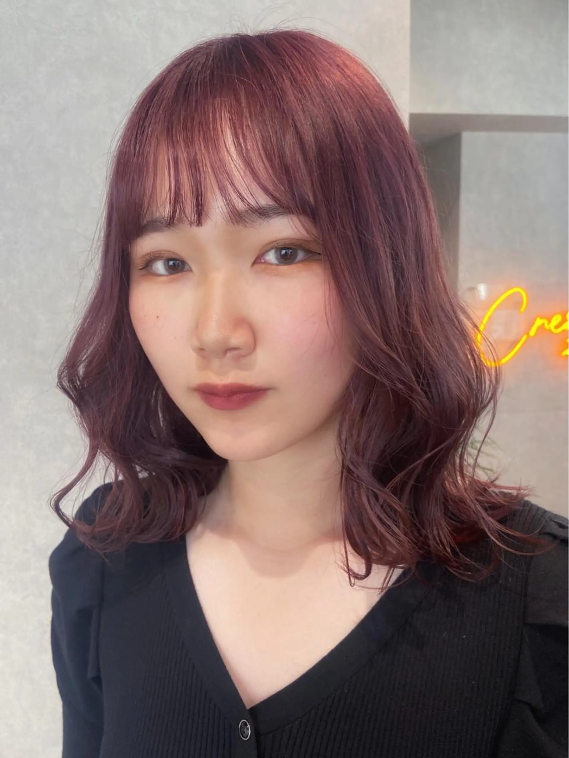 ショート カラー ブリーチ ピンクカラー バイオレットカラー バイオレットピンク ヘアカラー ヘアセット🎀パーマ Tsubasaのヘアスタイル