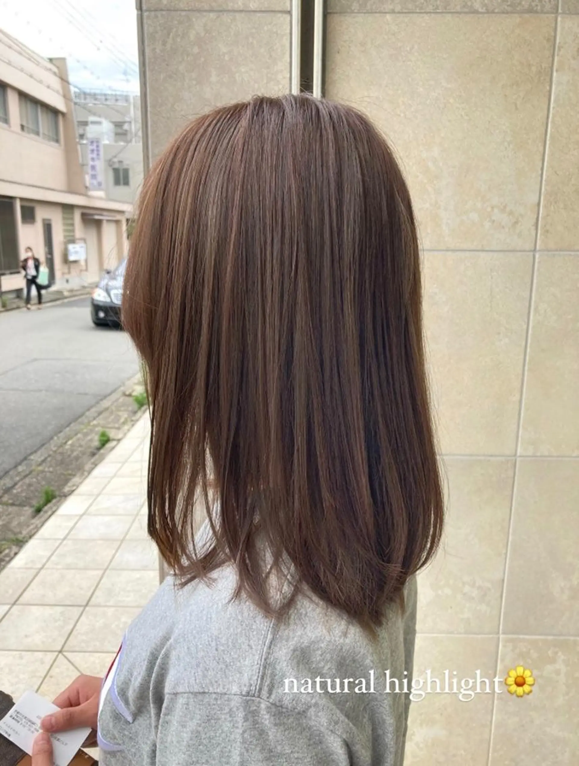 ミディアム カラー ハイライトカラー ハイライト 田中 あかねのヘアスタイル