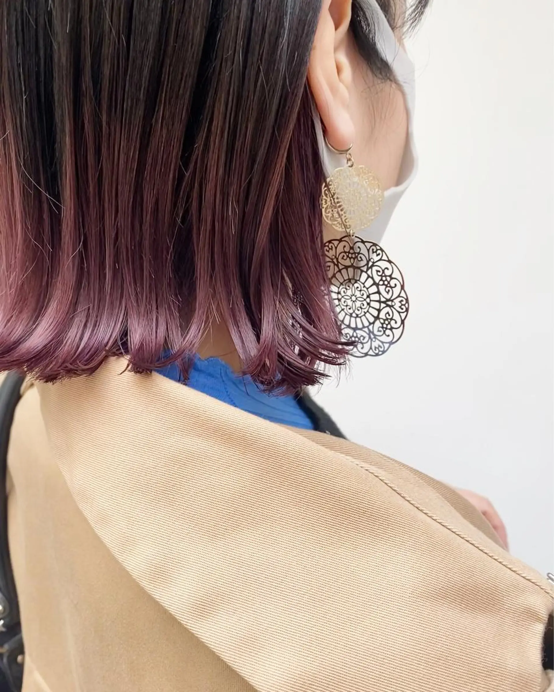 ショート カラー ブリーチ グラデーションカラー ピンクカラー tonari 梅田、中崎町のヘアスタイル