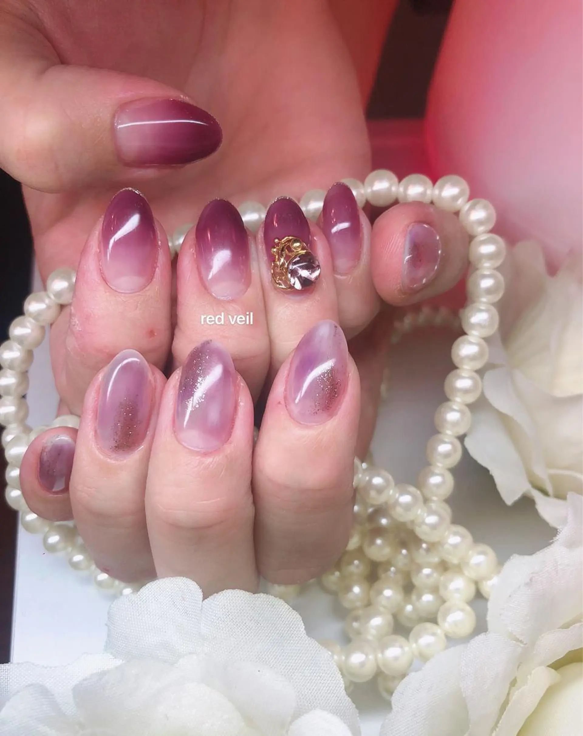 ミディアム ネイル 長さ出し専門 nynaのネイルデザイン