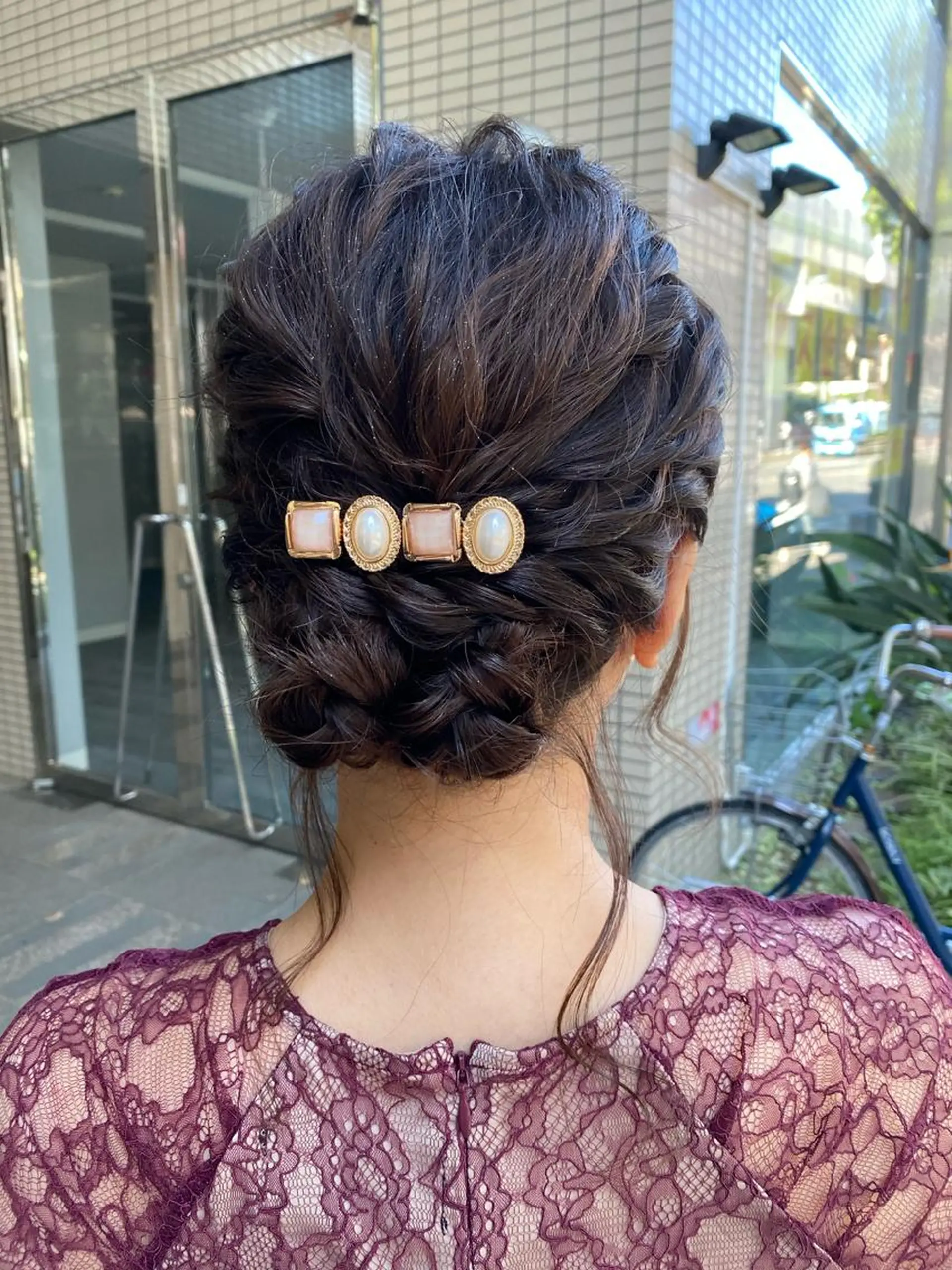 セミロング ヘアアレンジ ヘアセット 💖ハイライト/ハイ トーン💖MIKIのヘアスタイル