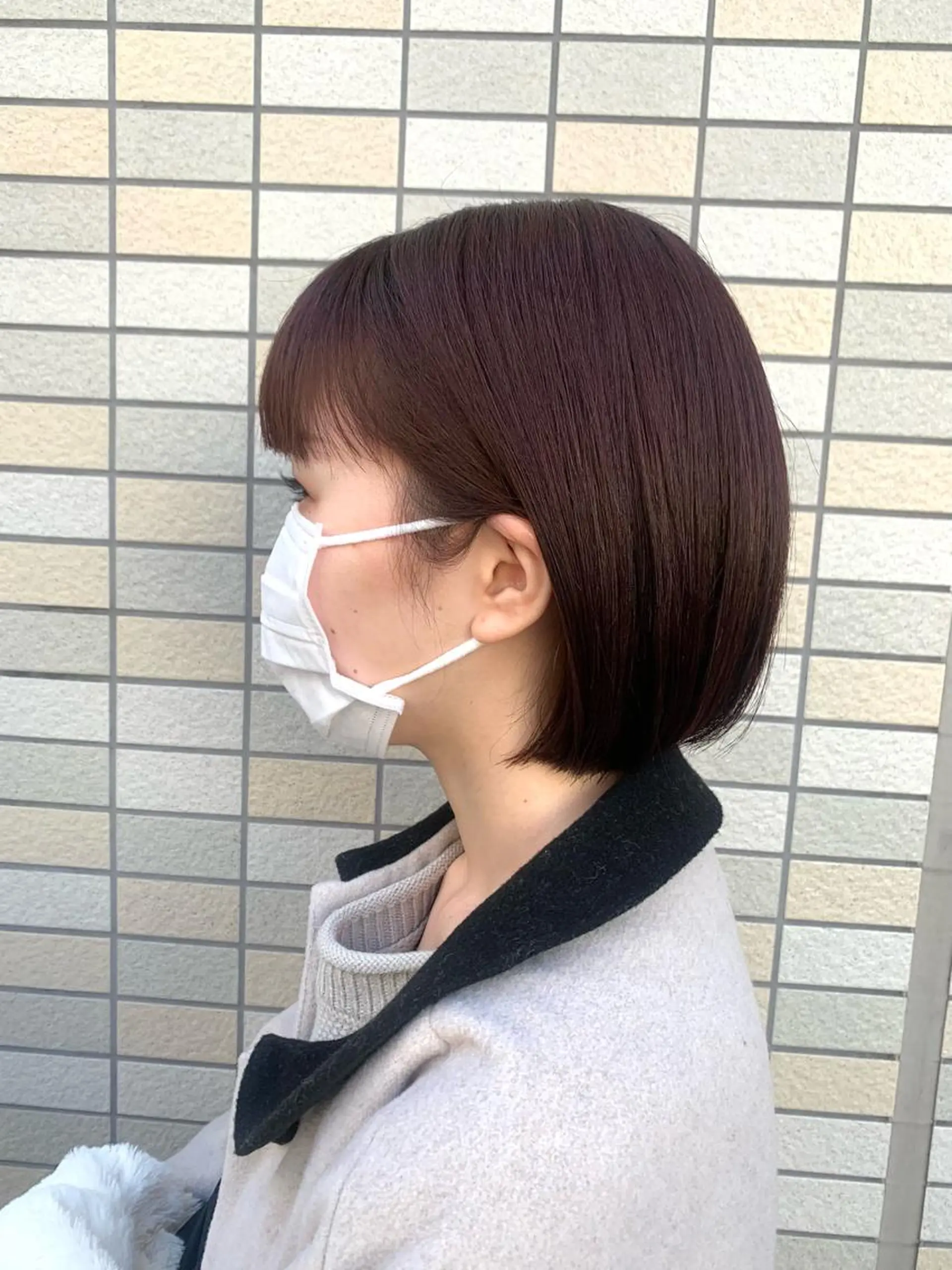 ショート カラー ボルドーカラー ボブ カット ヘアカラー トリートメント 明治神宮前 NANAMIのヘアスタイル