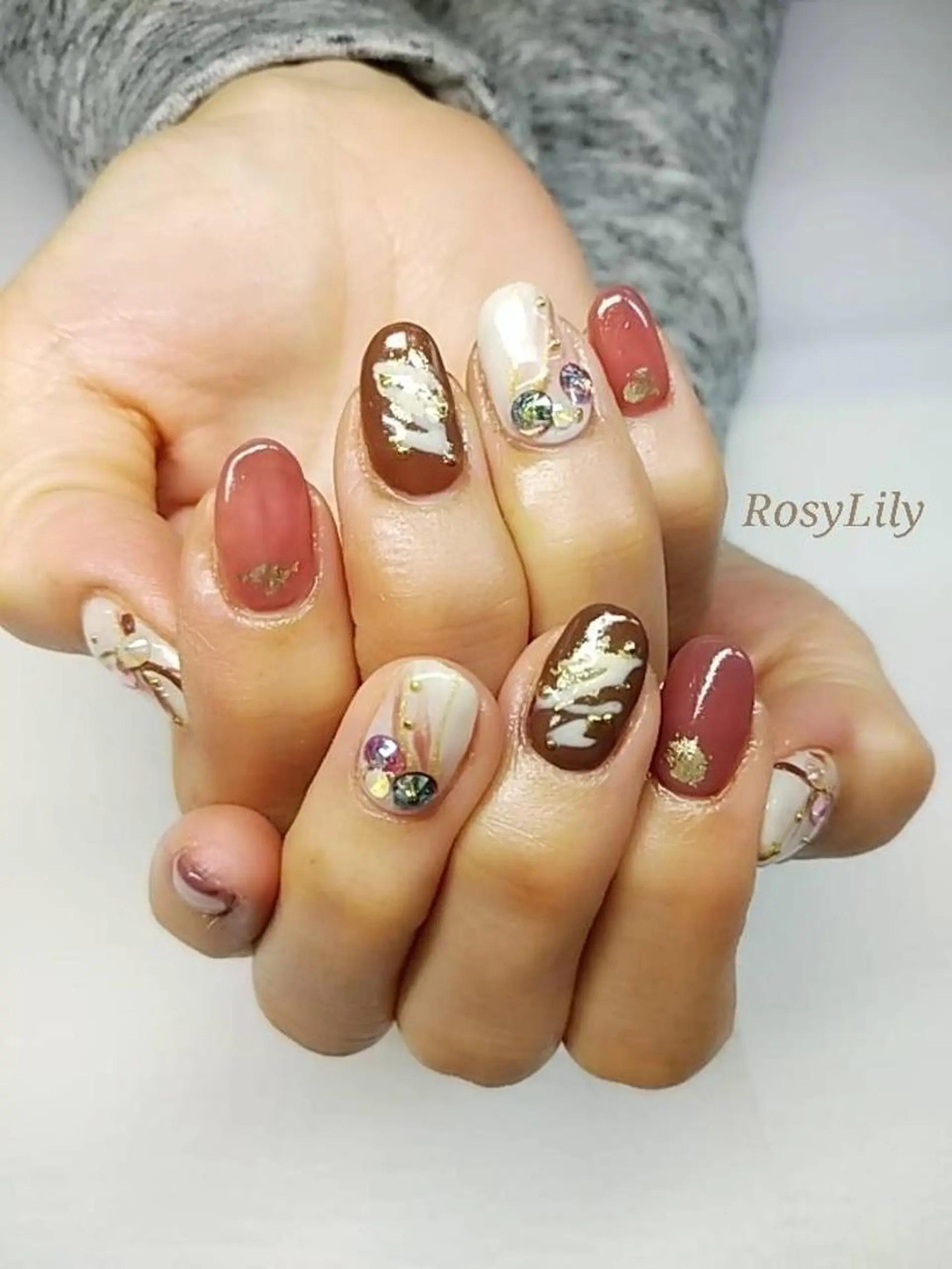 ネイル 持ち込み バレンタイン プライベートサロン Rosy Lilyのネイルデザイン