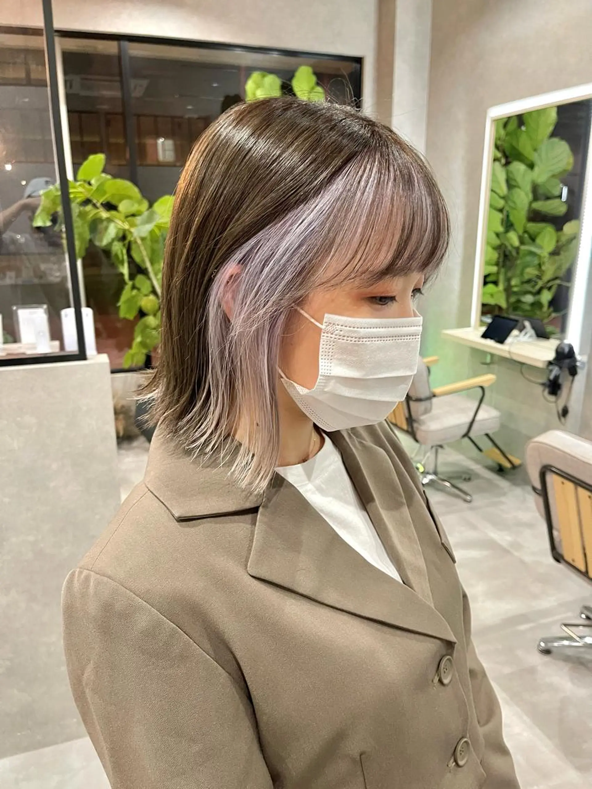 ミディアム カラー ヘアカラー 一ノ瀬 暁のヘアスタイル